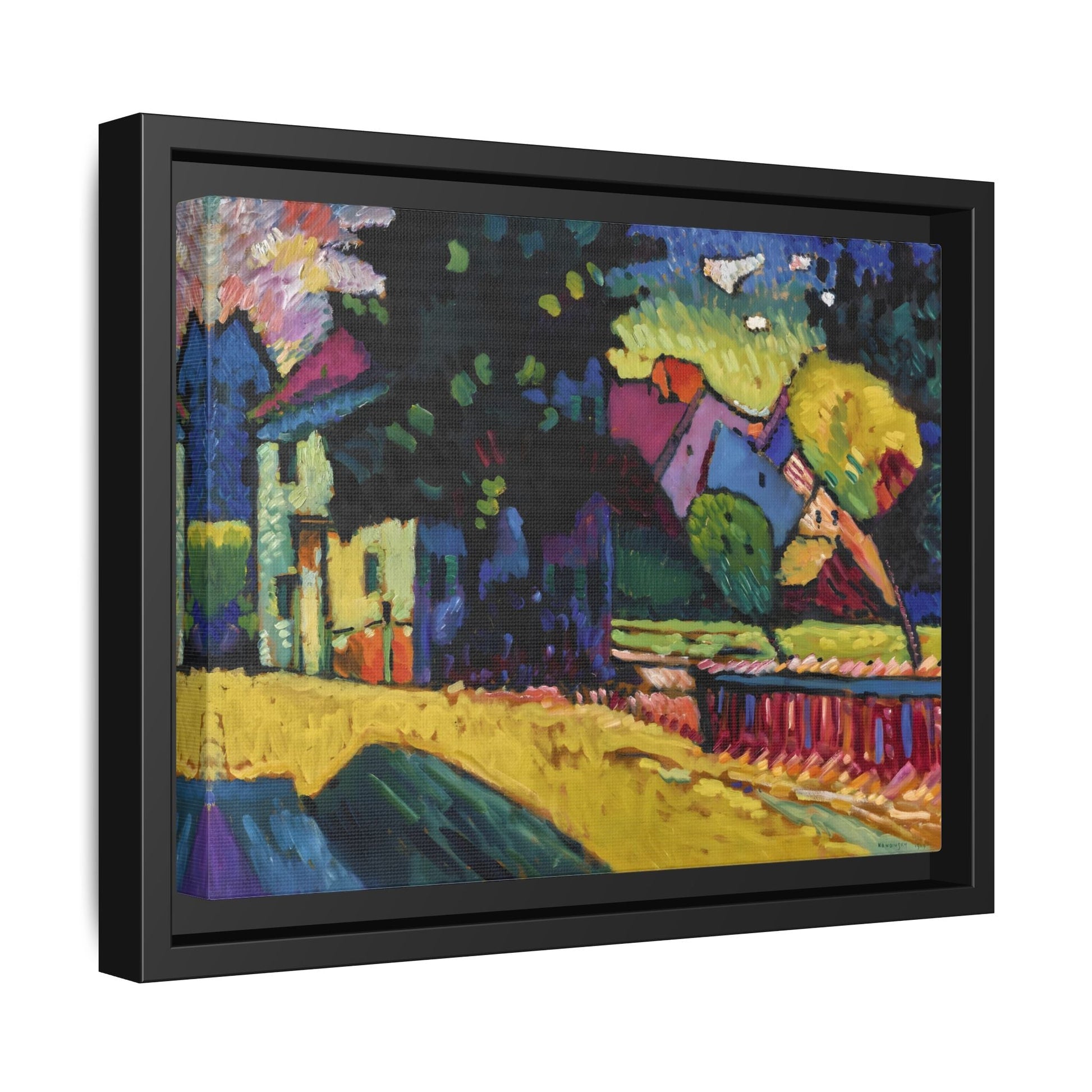 Kandinsky Murnau Canvas Print in Frame - Abstract Bavarian Geometric Wall Art