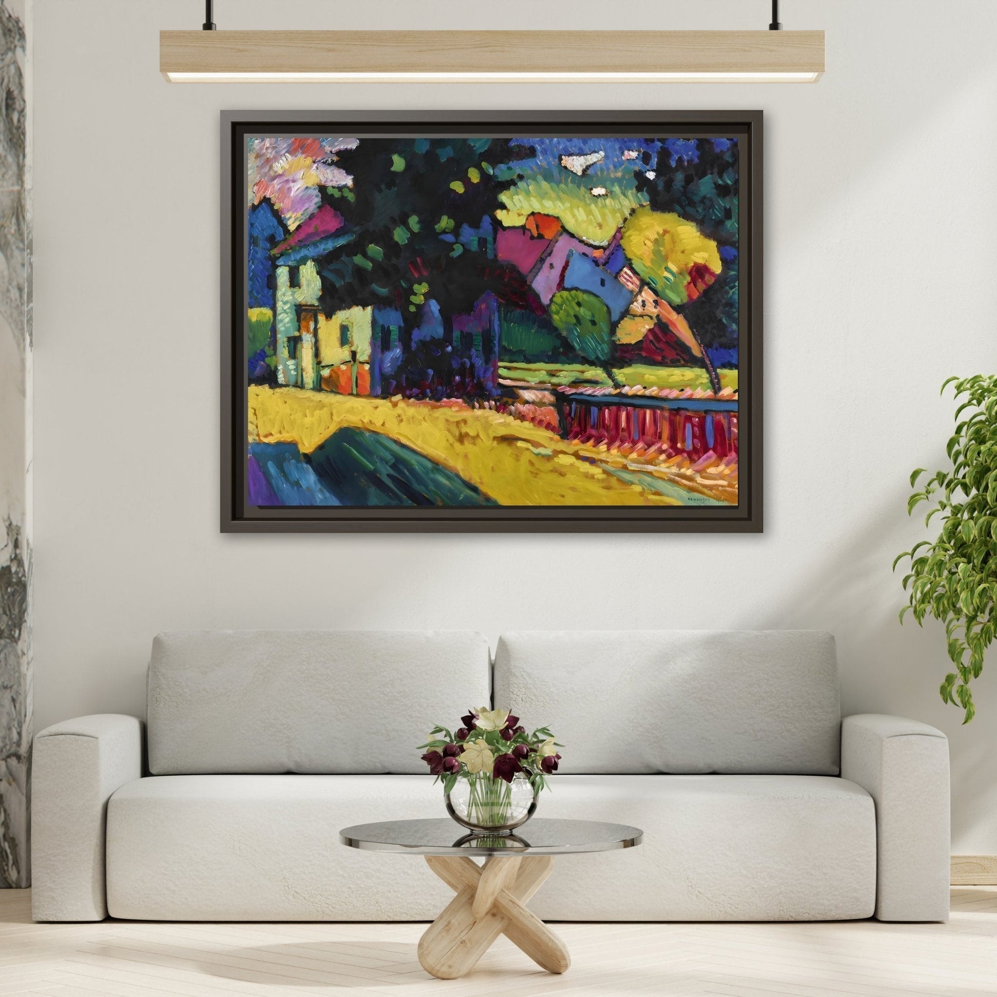 Kandinsky Murnau Canvas Print in Frame - Abstract Bavarian Geometric Wall Art