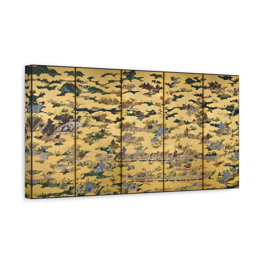 Kano Eitoku Asian Capital Scenes Canvas Print - Japanese Wall Art - YesArtYes