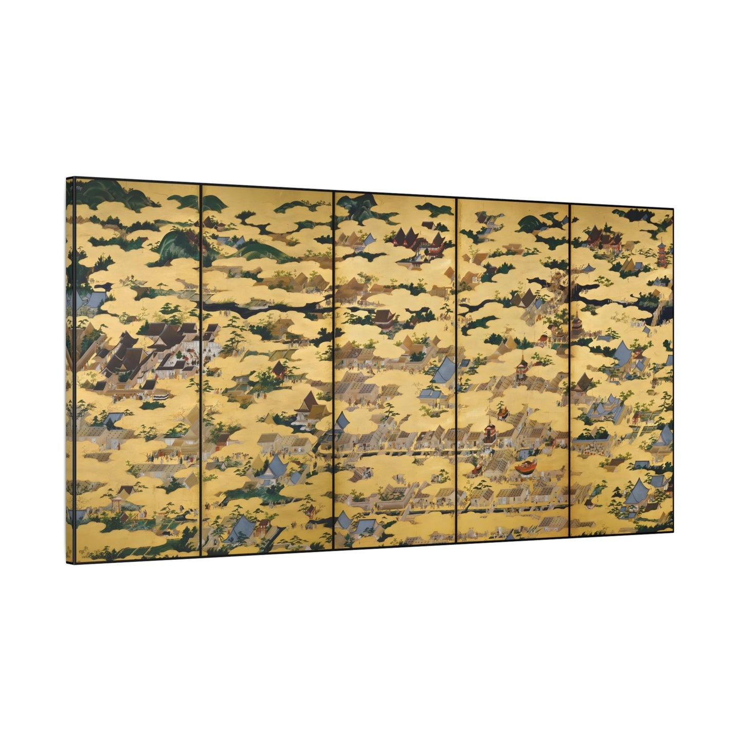 Kano Eitoku Asian Capital Scenes Canvas Print - Japanese Wall Art - YesArtYes