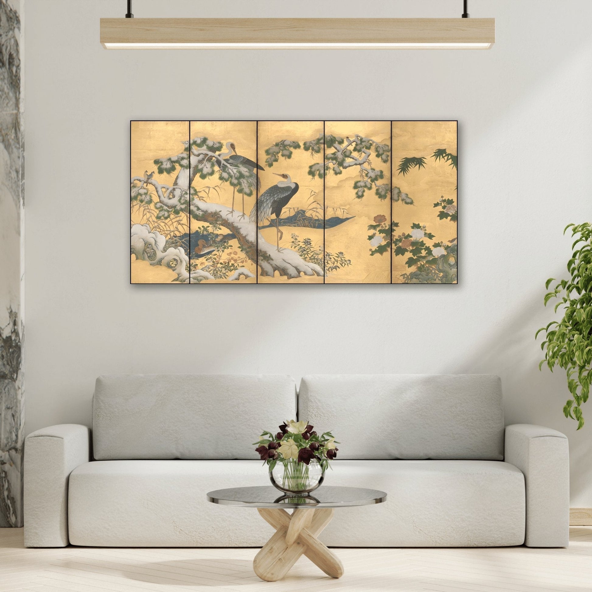 Kano Eitoku Canvas Print - Birds and Flowers of the Four Seasons Wall Art Prints