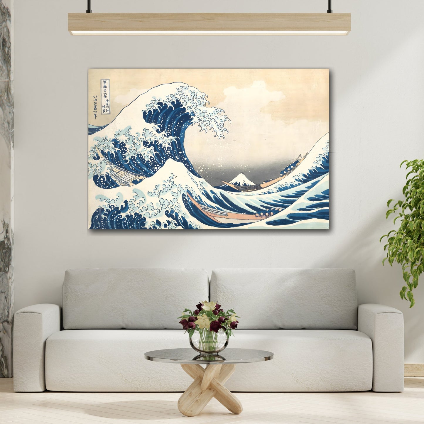 Katsushika Hokusai Great Wave at Kanagawa - Japanese Canvas Wall Art Print