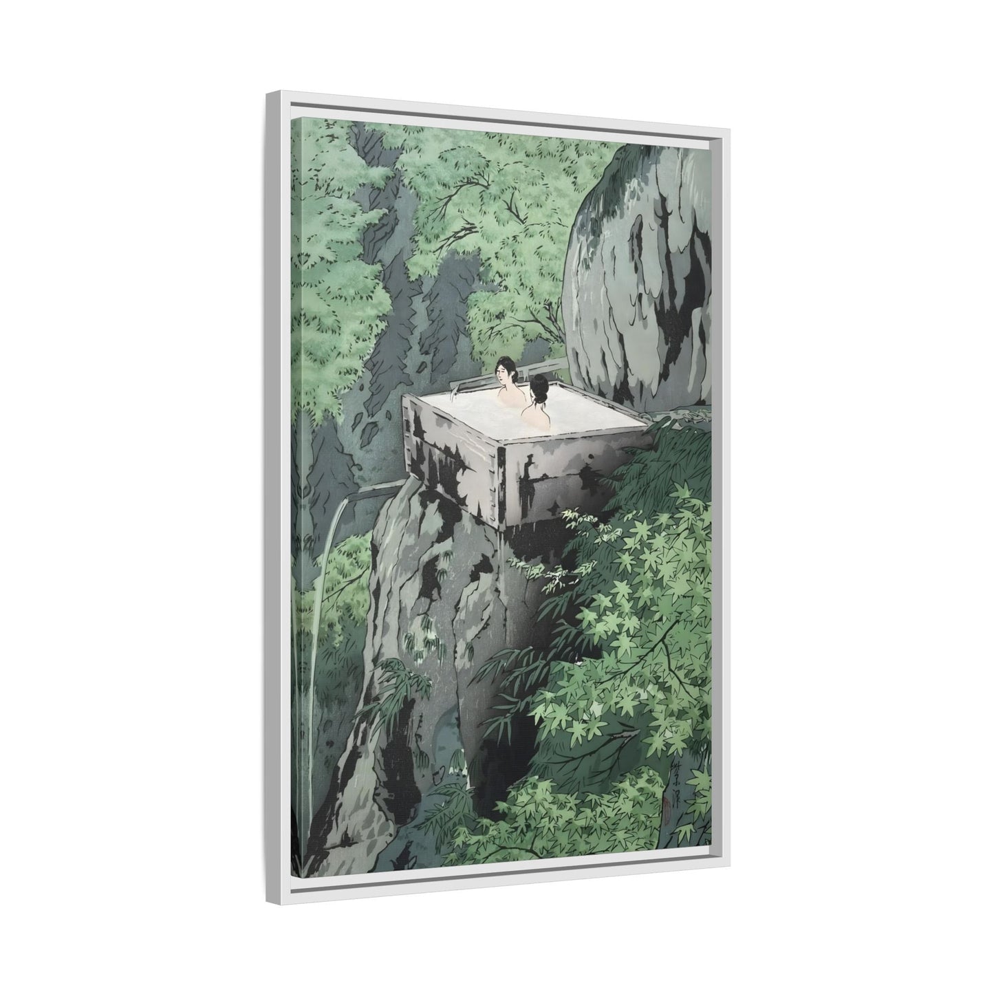 Kawase Hasui Canvas Wall Art Print - Shirahone Hotspring Shinshu - YesArtYes