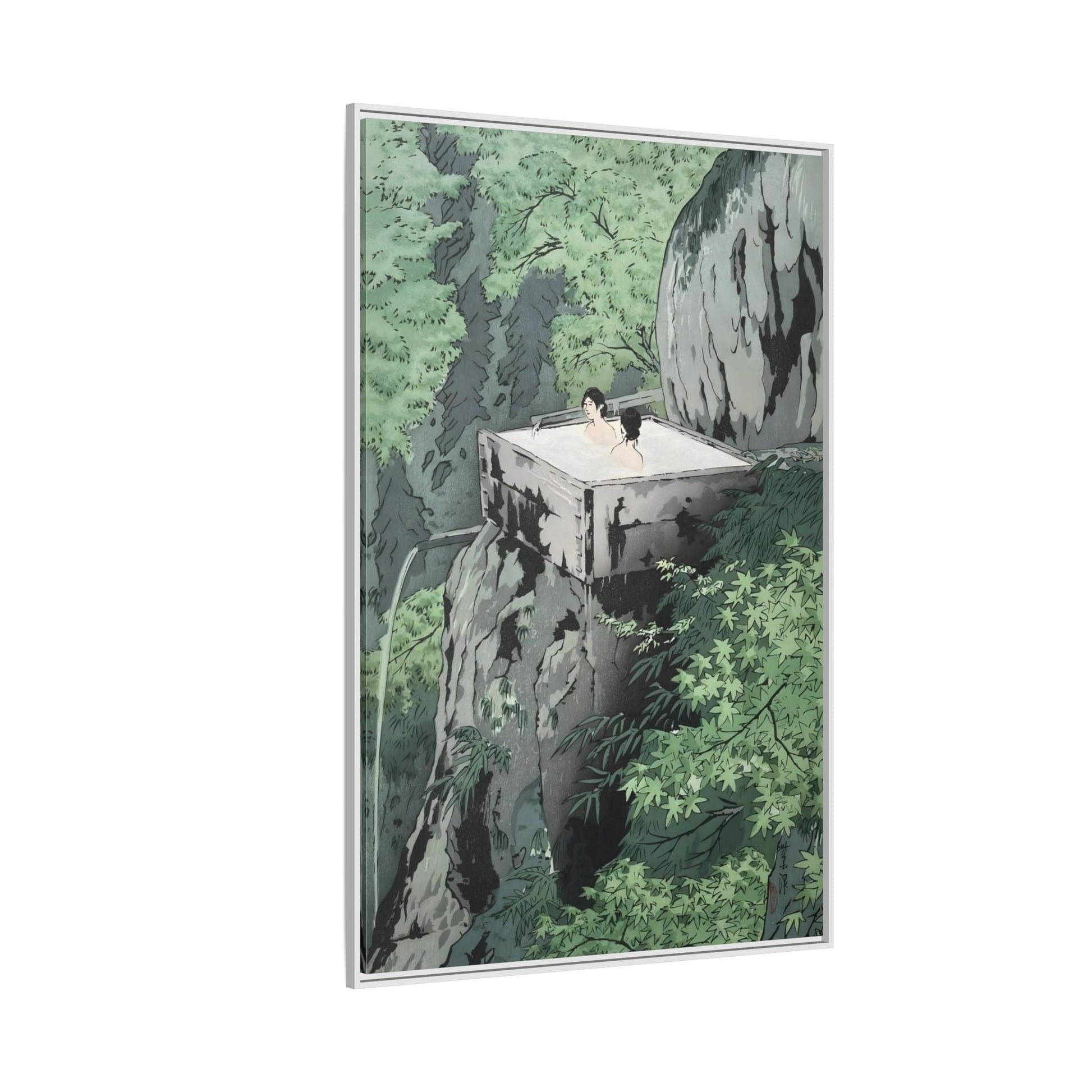 Kawase Hasui Canvas Wall Art Print - Shirahone Hotspring Shinshu - YesArtYes