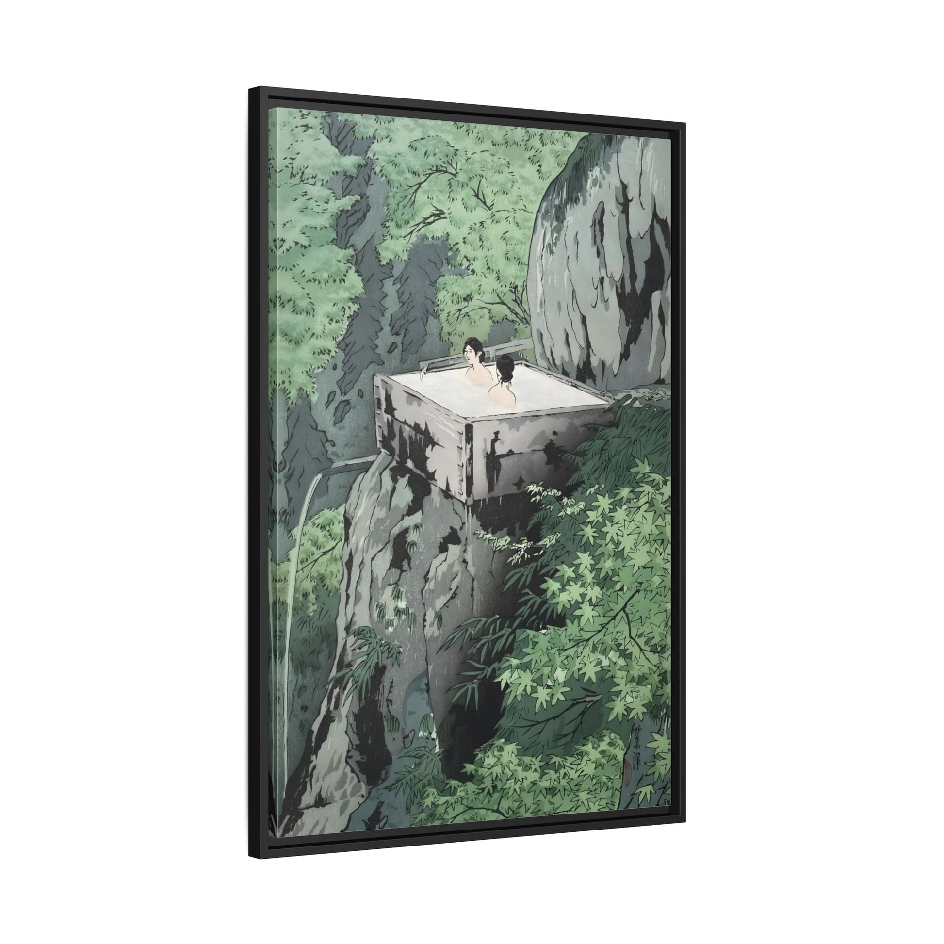 Kawase Hasui Canvas Wall Art Print - Shirahone Hotspring Shinshu - YesArtYes