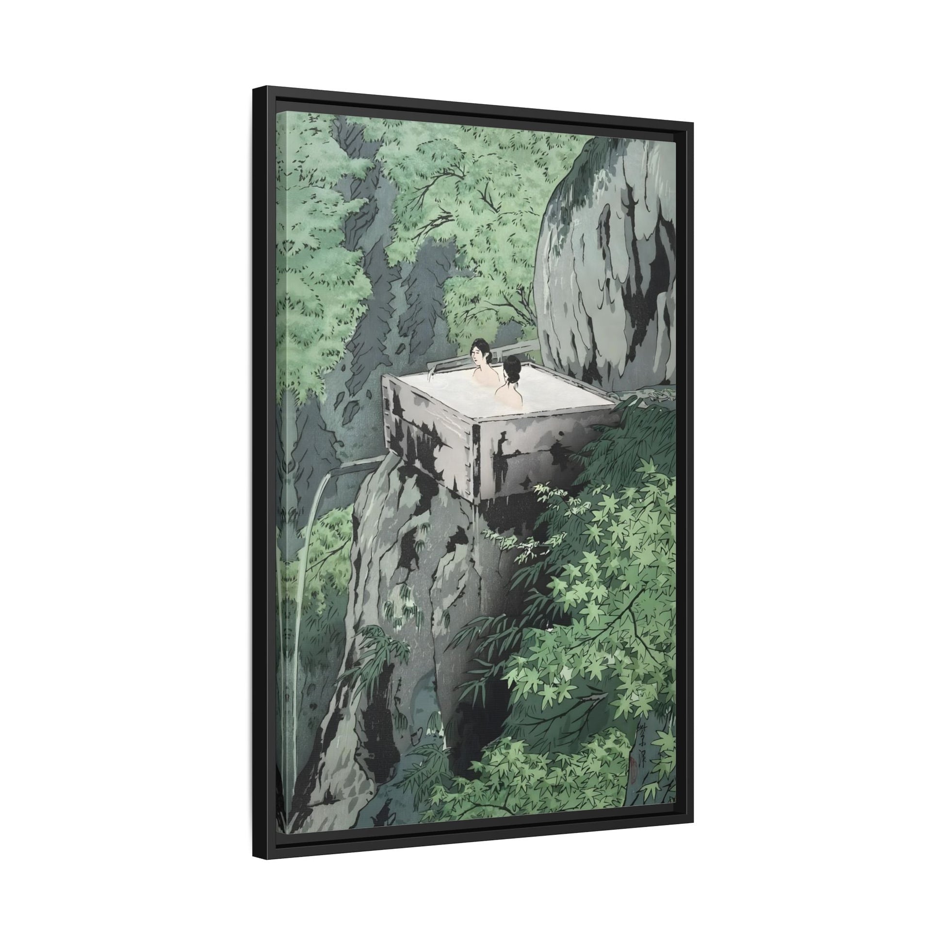 Kawase Hasui Canvas Wall Art Print - Shirahone Hotspring Shinshu - YesArtYes