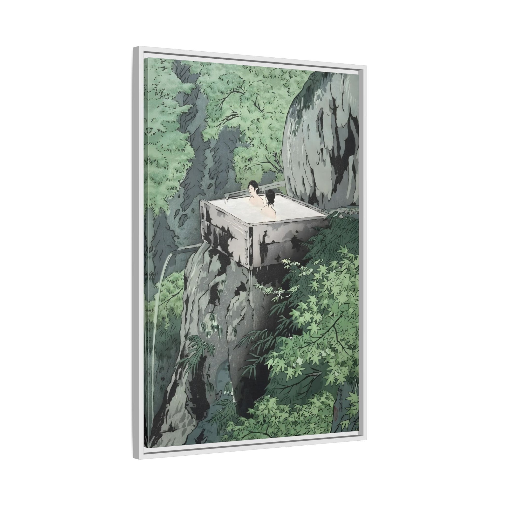 Kawase Hasui Canvas Wall Art Print - Shirahone Hotspring Shinshu - YesArtYes