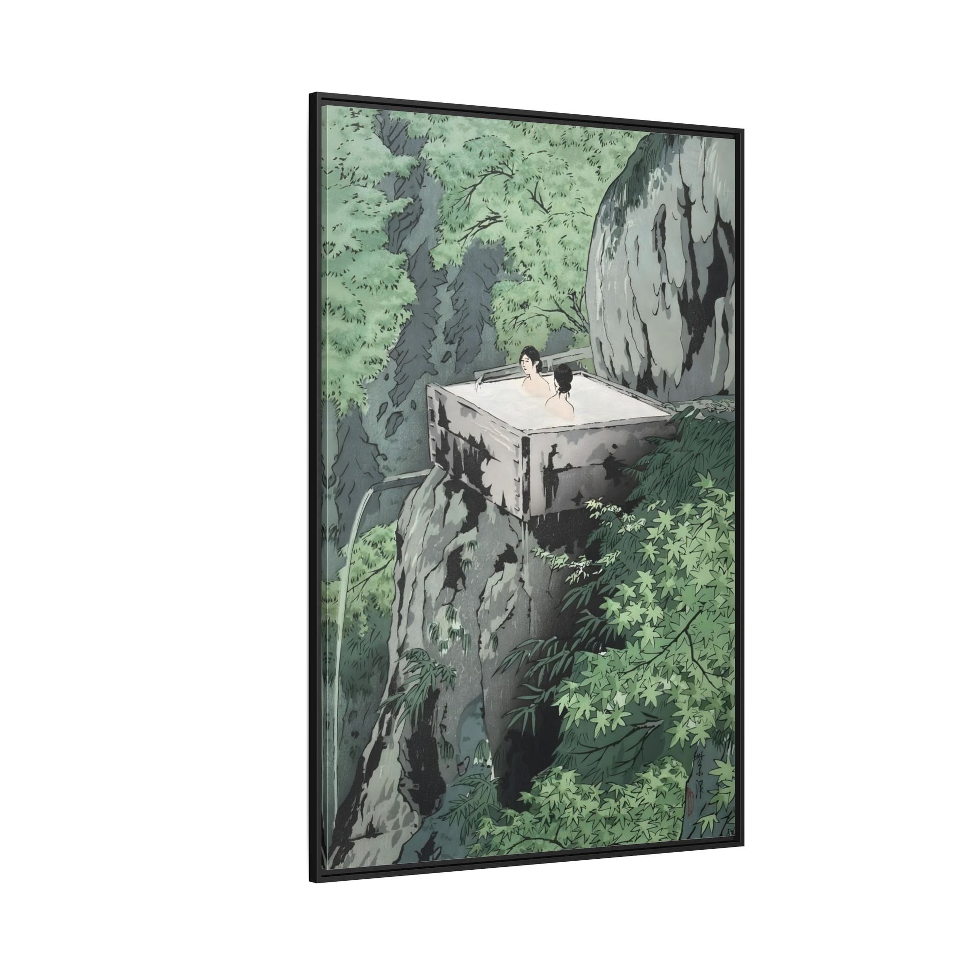 Kawase Hasui Canvas Wall Art Print - Shirahone Hotspring Shinshu - YesArtYes