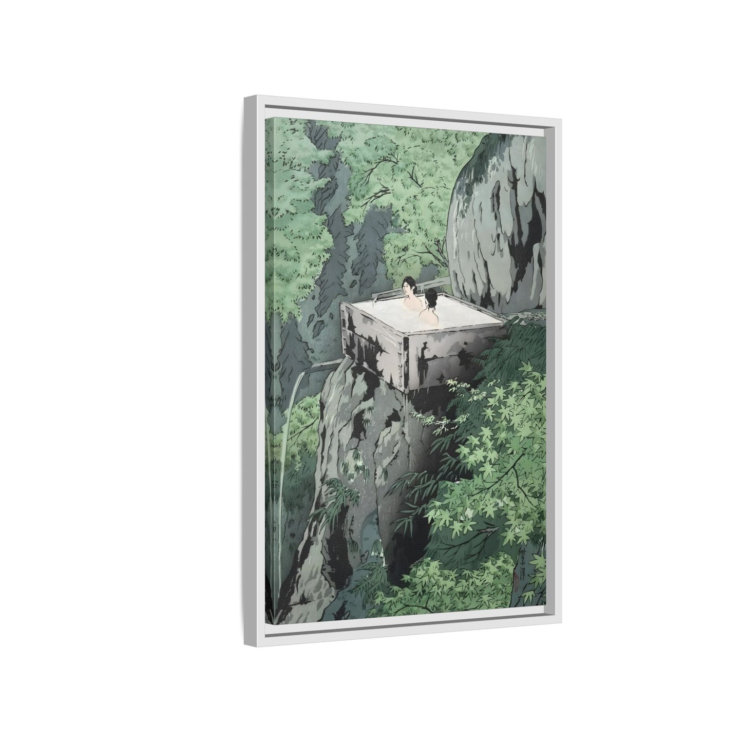 Kawase Hasui Canvas Wall Art Print - Shirahone Hotspring Shinshu - YesArtYes