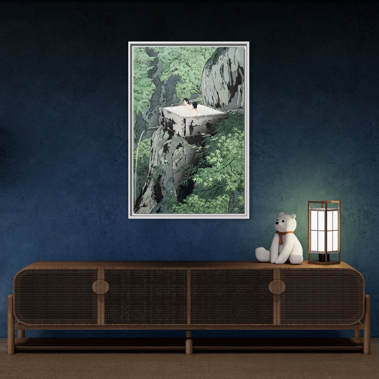 Kawase Hasui Canvas Wall Art Print - Shirahone Hotspring Shinshu