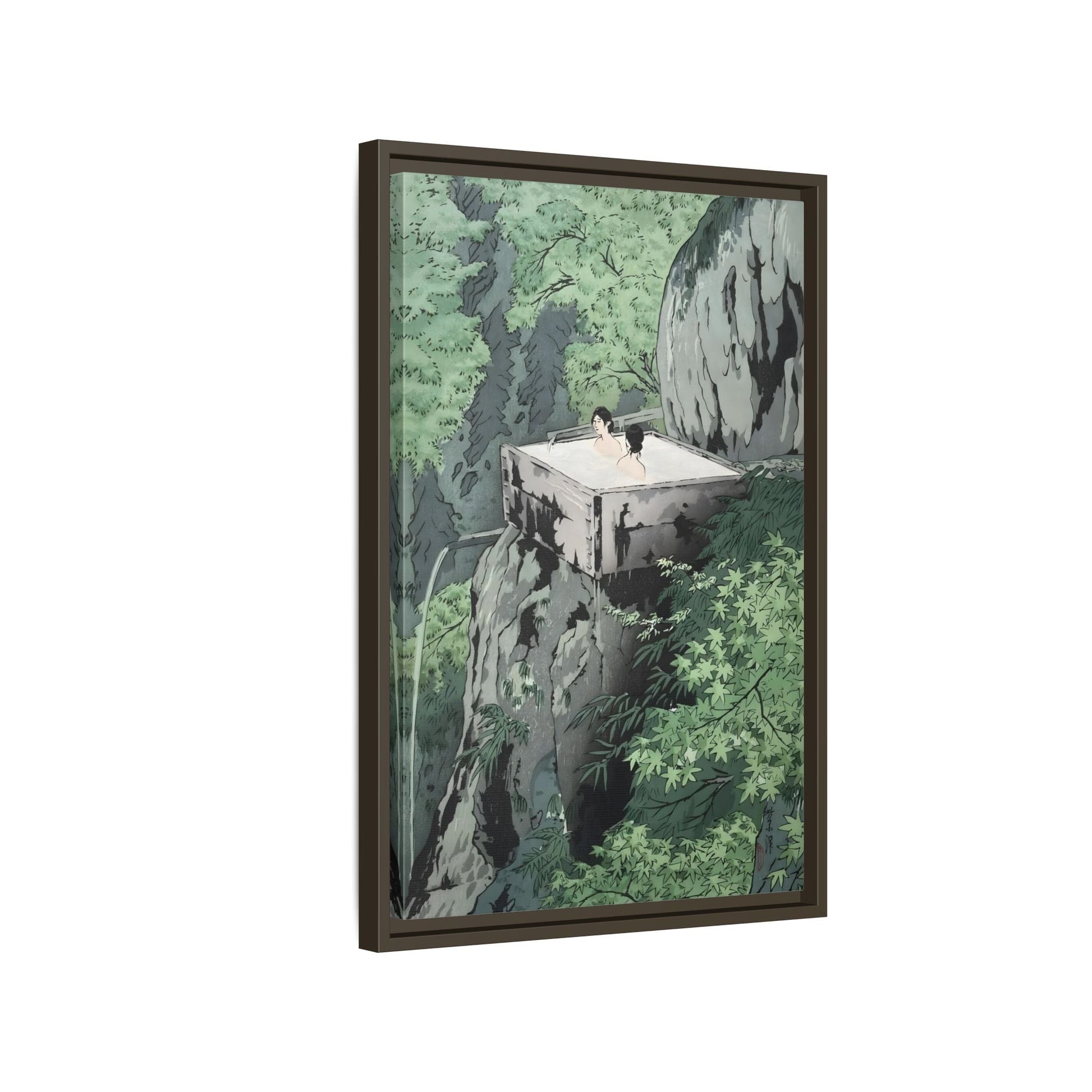 Kawase Hasui Canvas Wall Art Print - Shirahone Hotspring Shinshu - YesArtYes