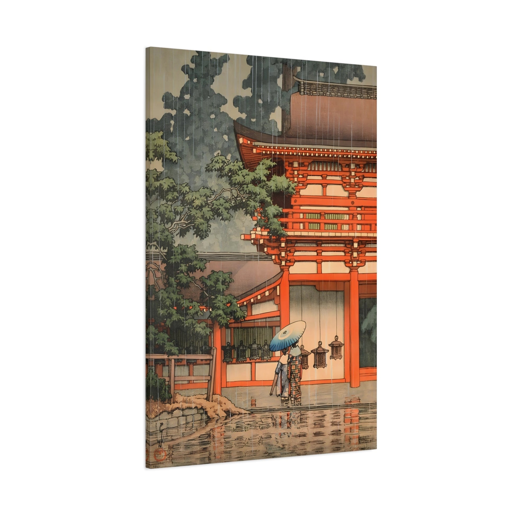 Kawase Hasui Kasuga Shrine in Nara - Framed Canvas Wall Art Print