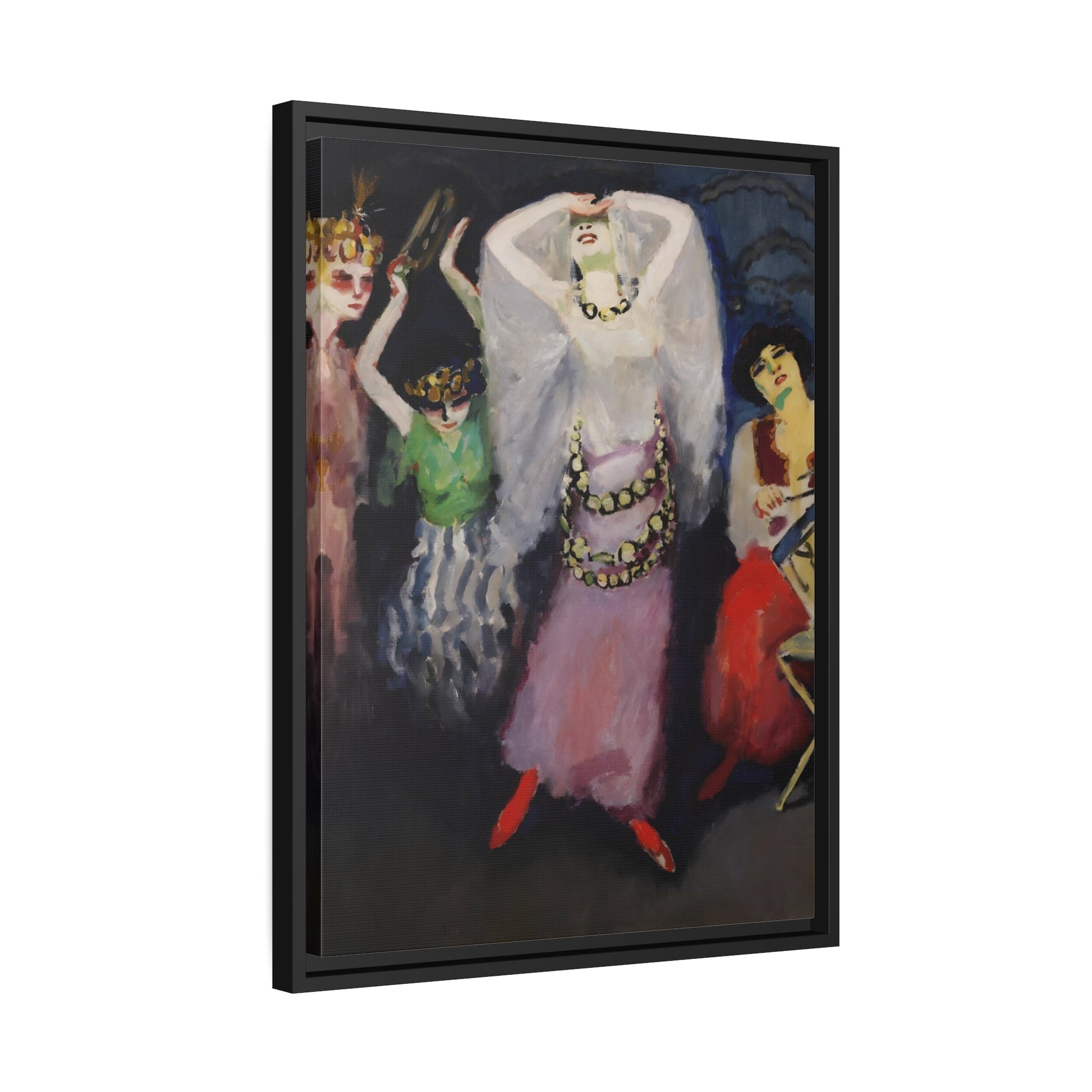 Kees van Dongen Famous Fatima - Framed Canvas Wall Art Print in Black Frame