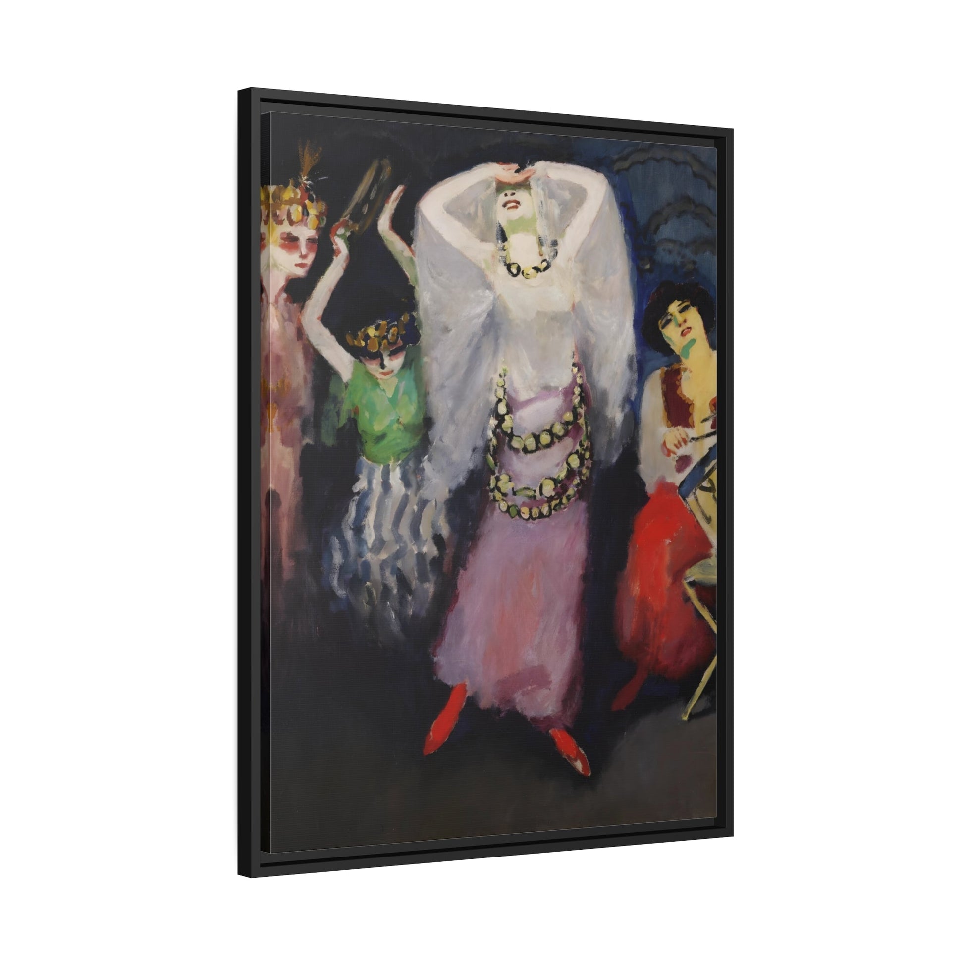 Kees van Dongen Famous Fatima - Framed Canvas Wall Art Print in Black Frame