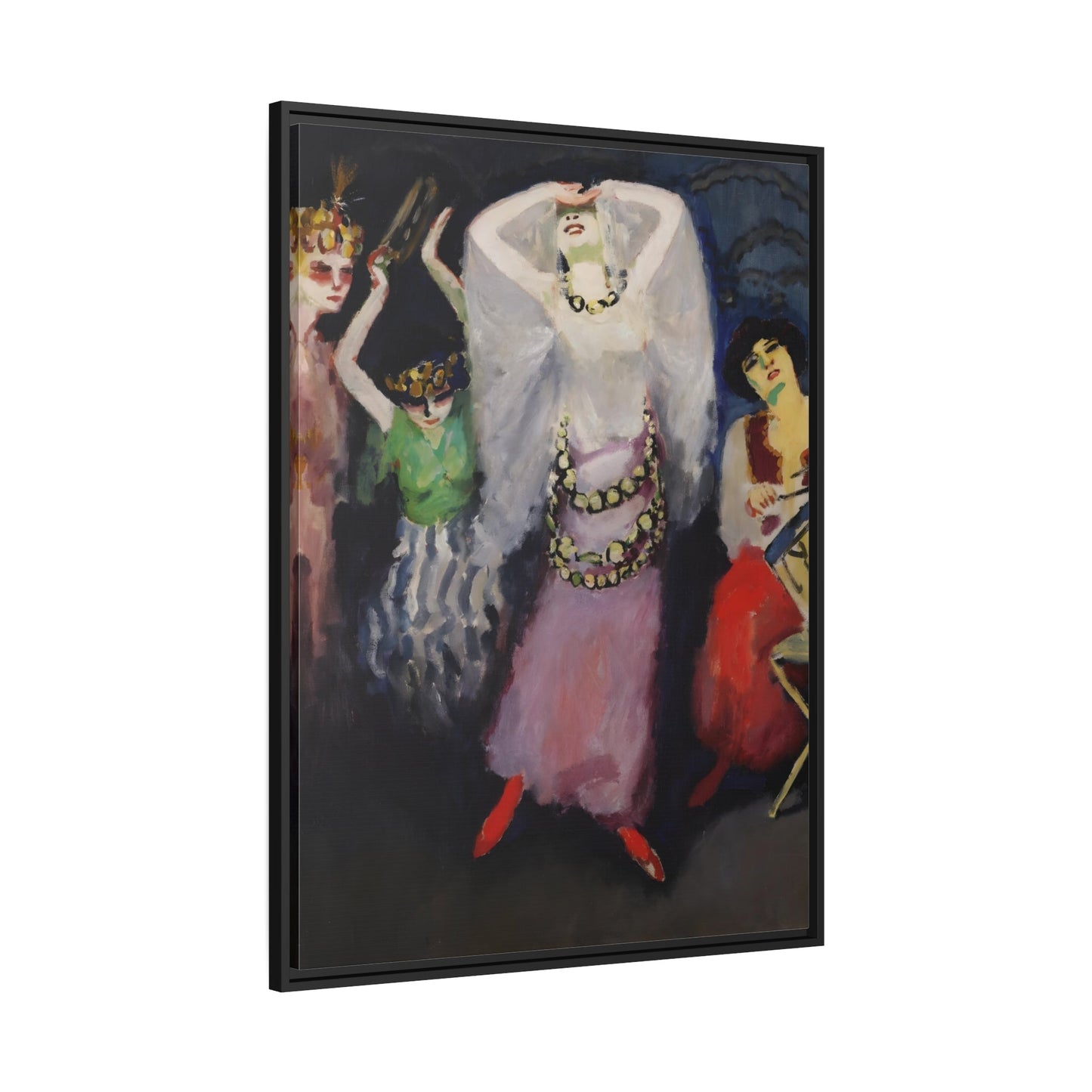 Kees van Dongen Famous Fatima - Framed Canvas Wall Art Print in Black Frame