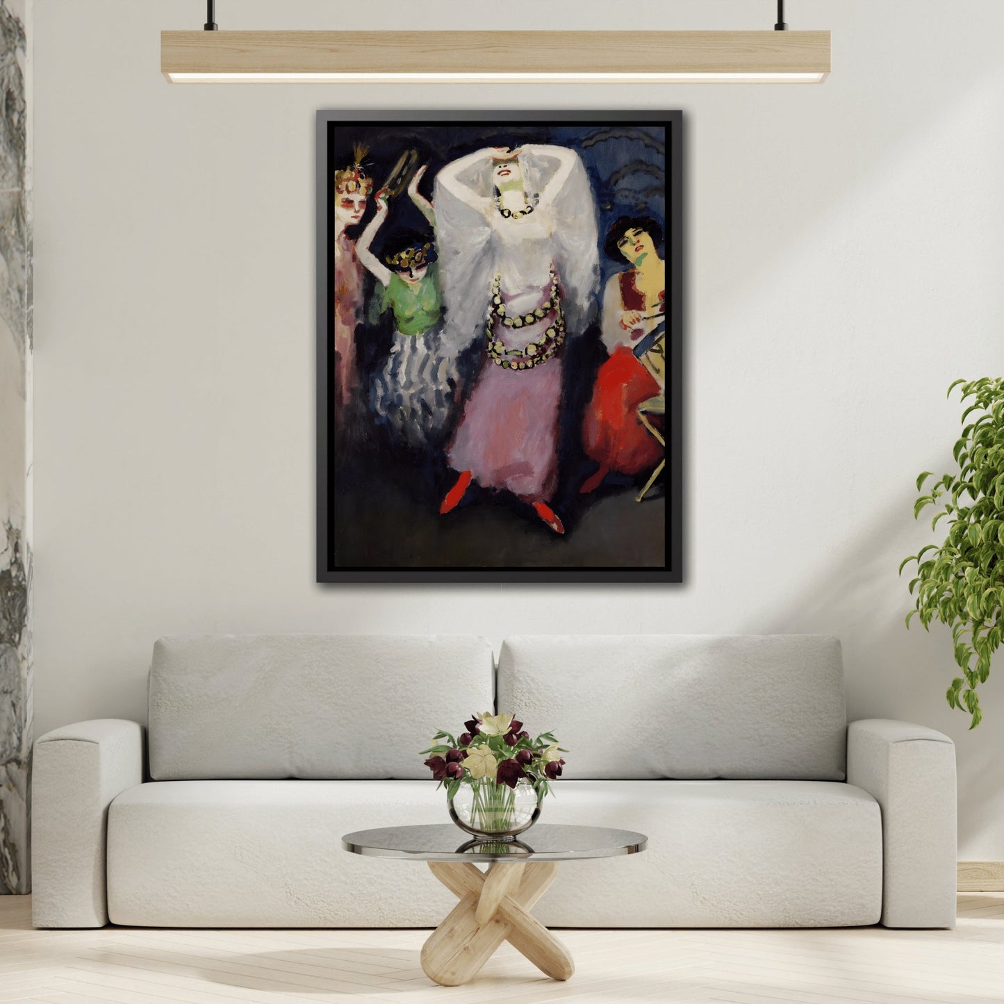 Kees van Dongen Famous Fatima - Framed Canvas Wall Art Print in Black Frame