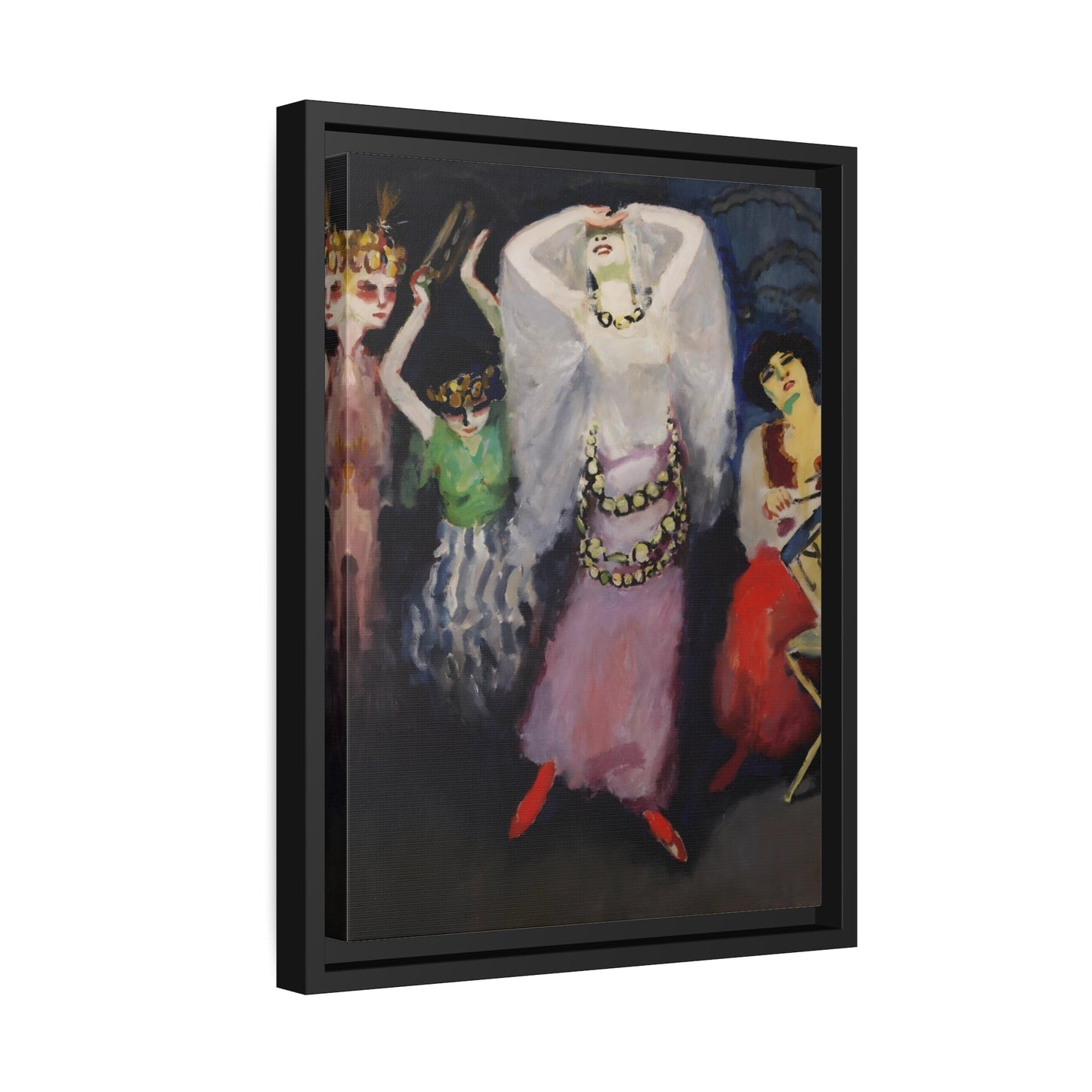 Kees van Dongen Famous Fatima - Framed Canvas Wall Art Print in Black Frame