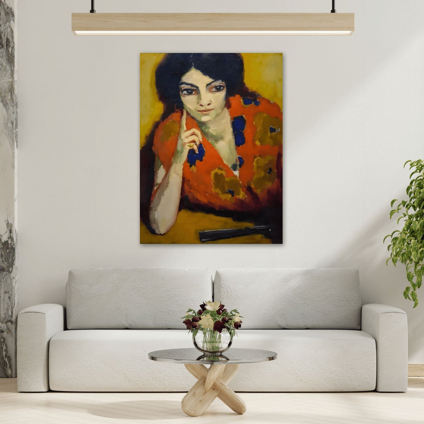 Kees van Dongen Finger on Her Cheek - Canvas Art Reproduction