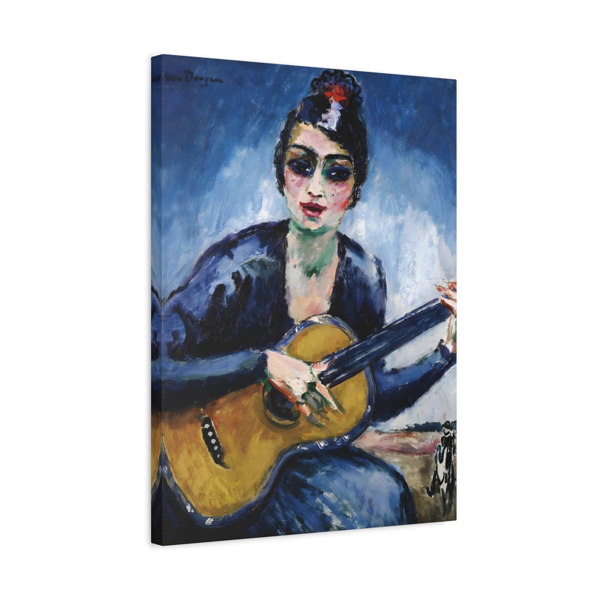 Kees van Dongen Woman Guitar Artwork - Canvas Wall Art Prints