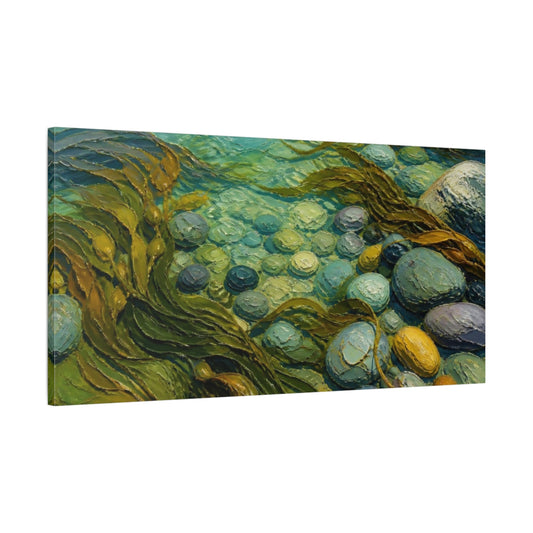 Main Mockup. Kelp Nature Seascape shown as canvas print