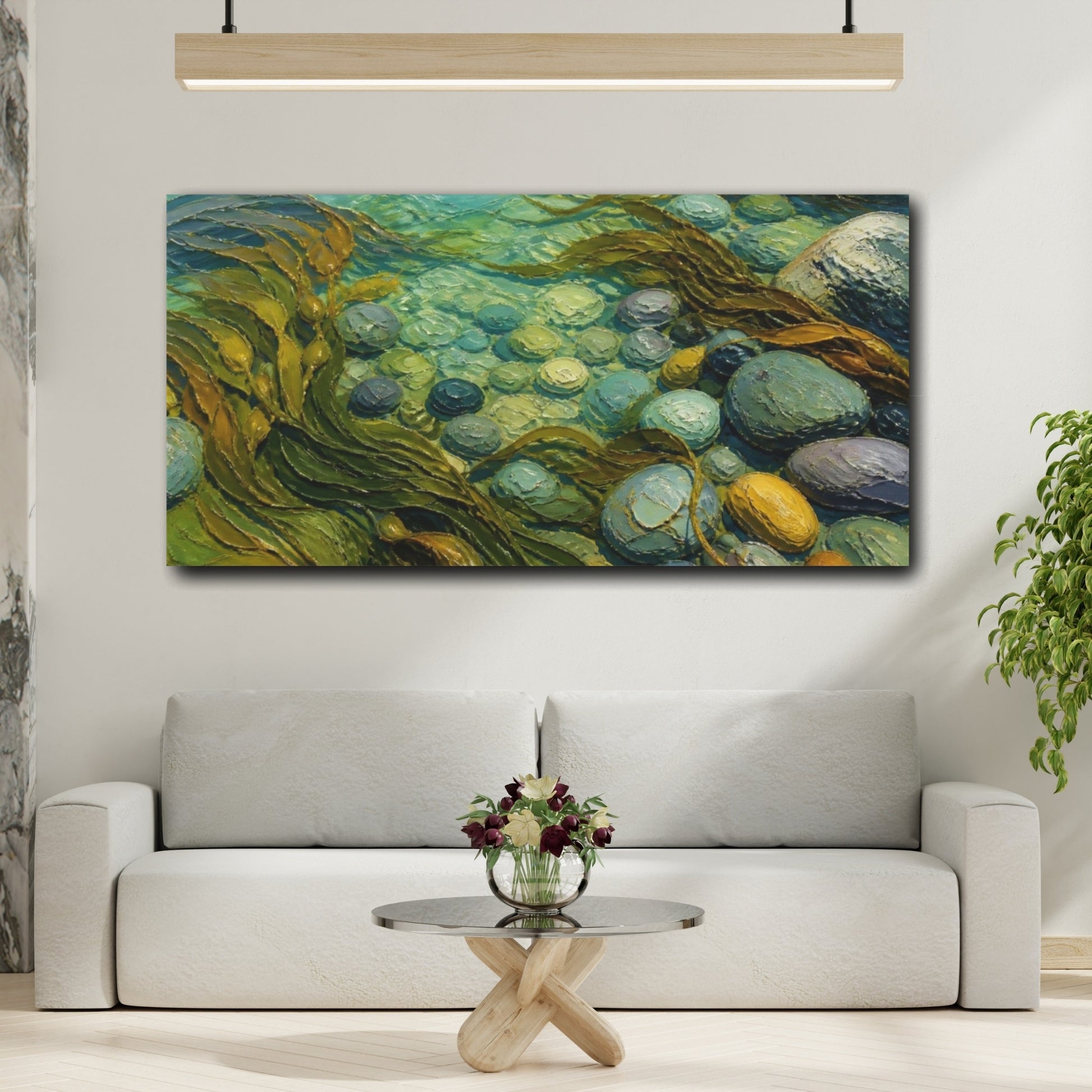 Mockup 2. Kelp Nature Seascape shown as canvas print