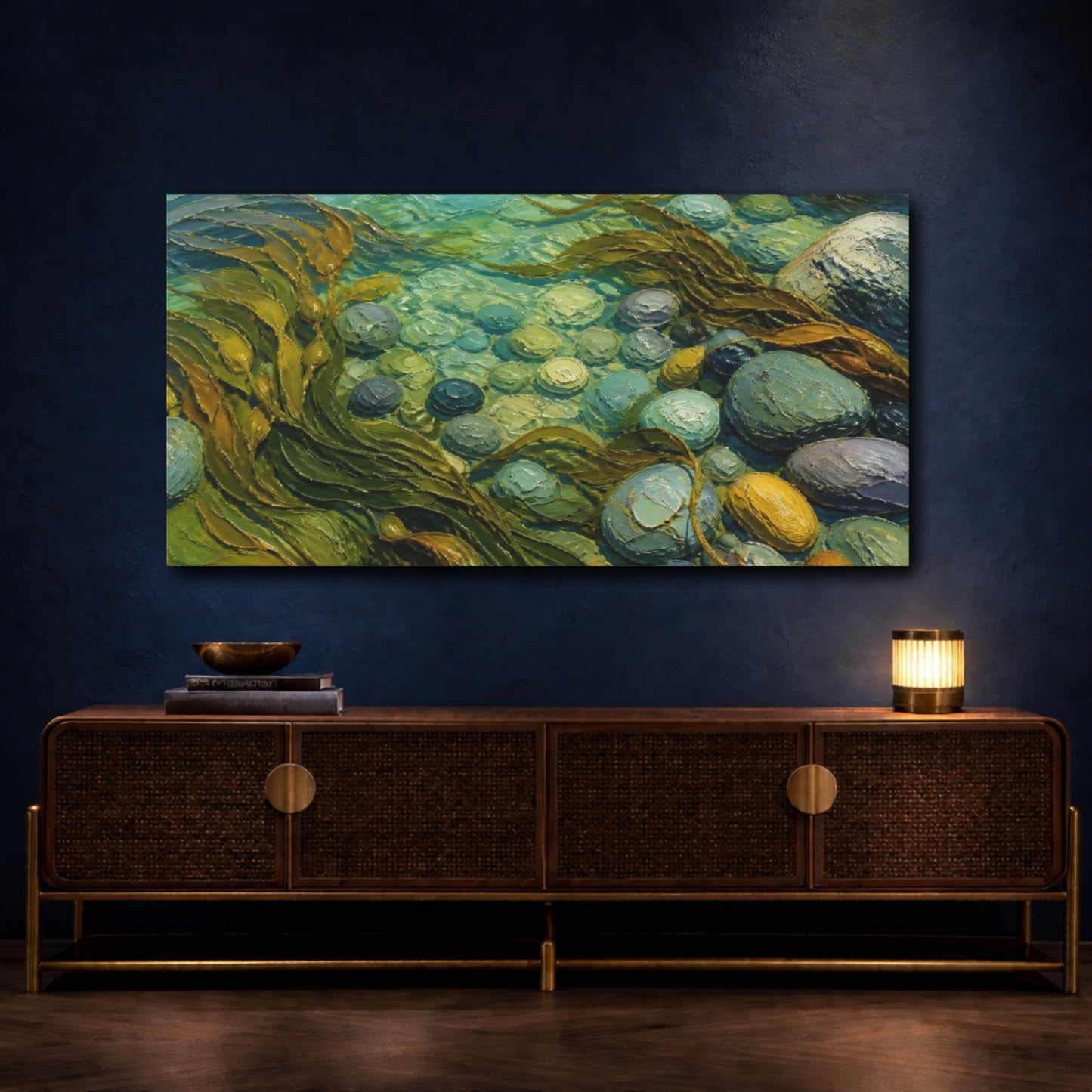 Mockup 4. Kelp Nature Seascape shown as canvas print