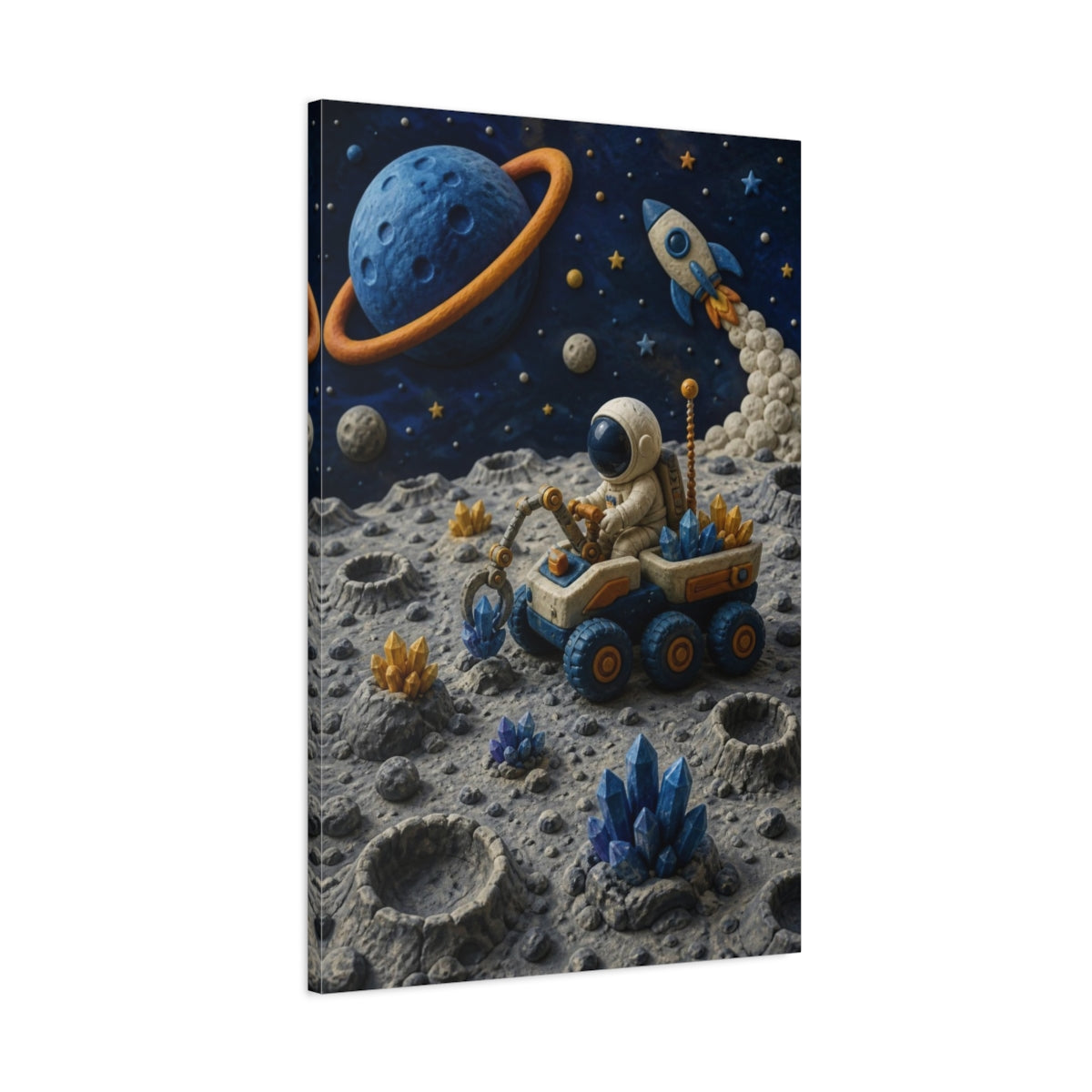 Main Mockup. Kids Moon Rover Adventure shown as canvas print
