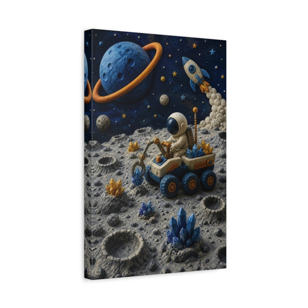Side Mockup 4. Kids Moon Rover Adventure shown as canvas print