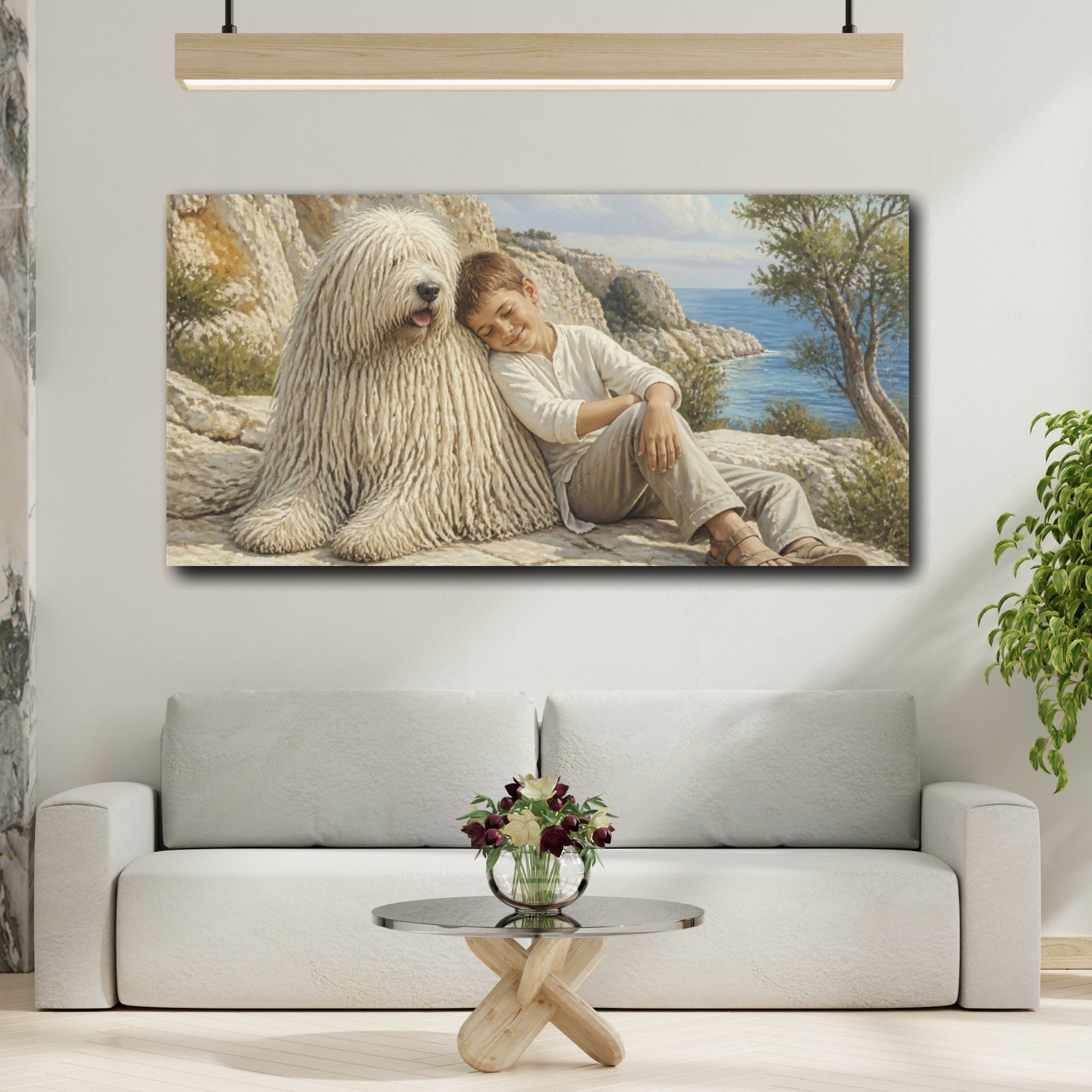 Mockup 2. Komondor Pet Companion shown as canvas print