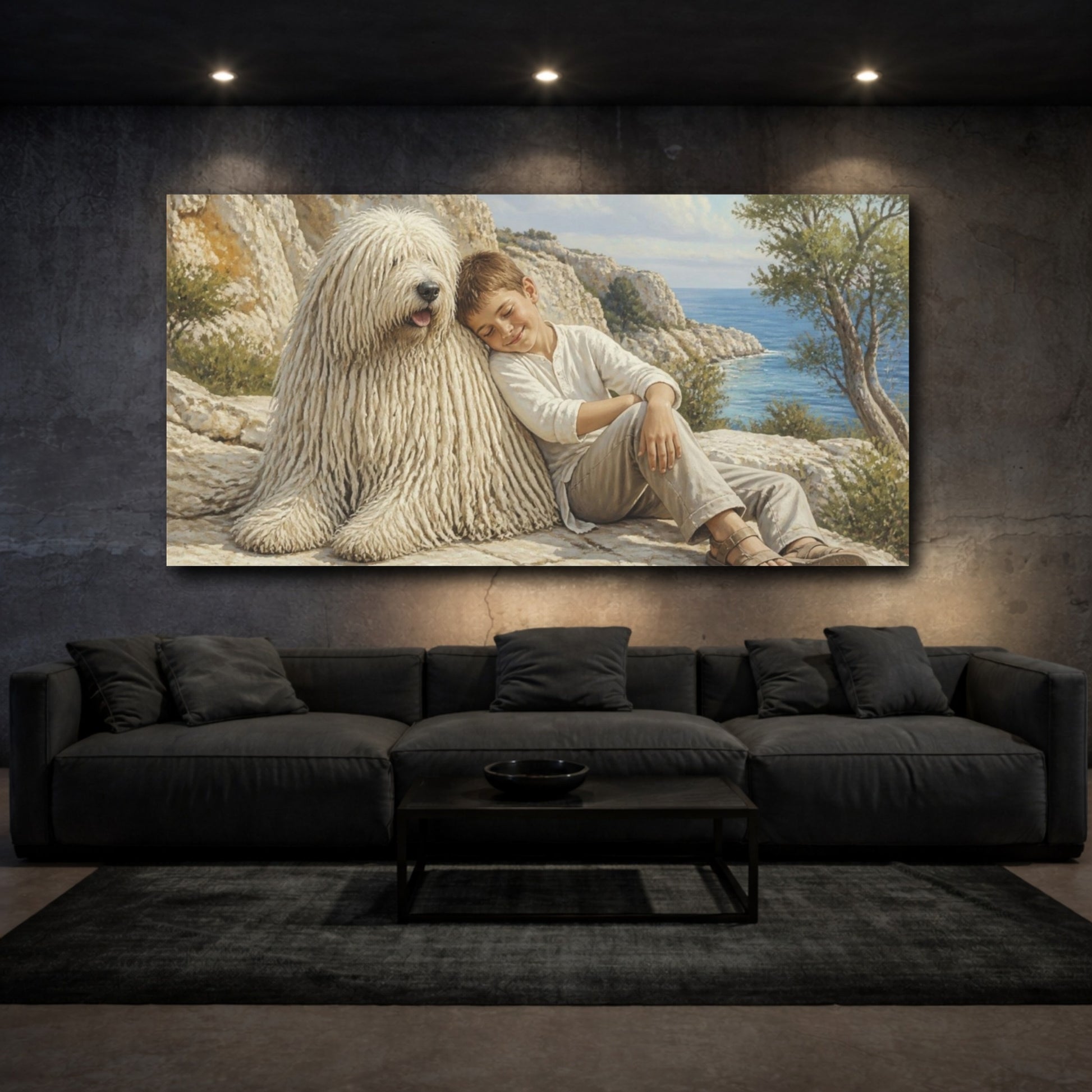 Mockup 3. Komondor Pet Companion shown as canvas print