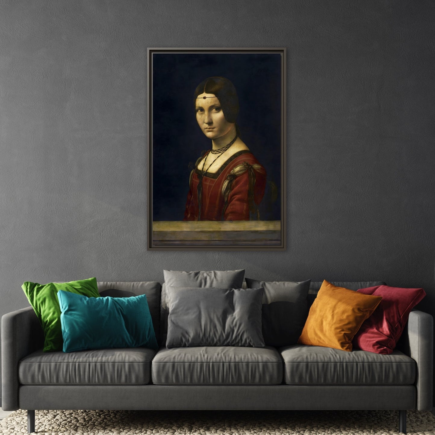 La Belle Ferronniere Canvas Wall Art Print - Da Vinci Reproduction