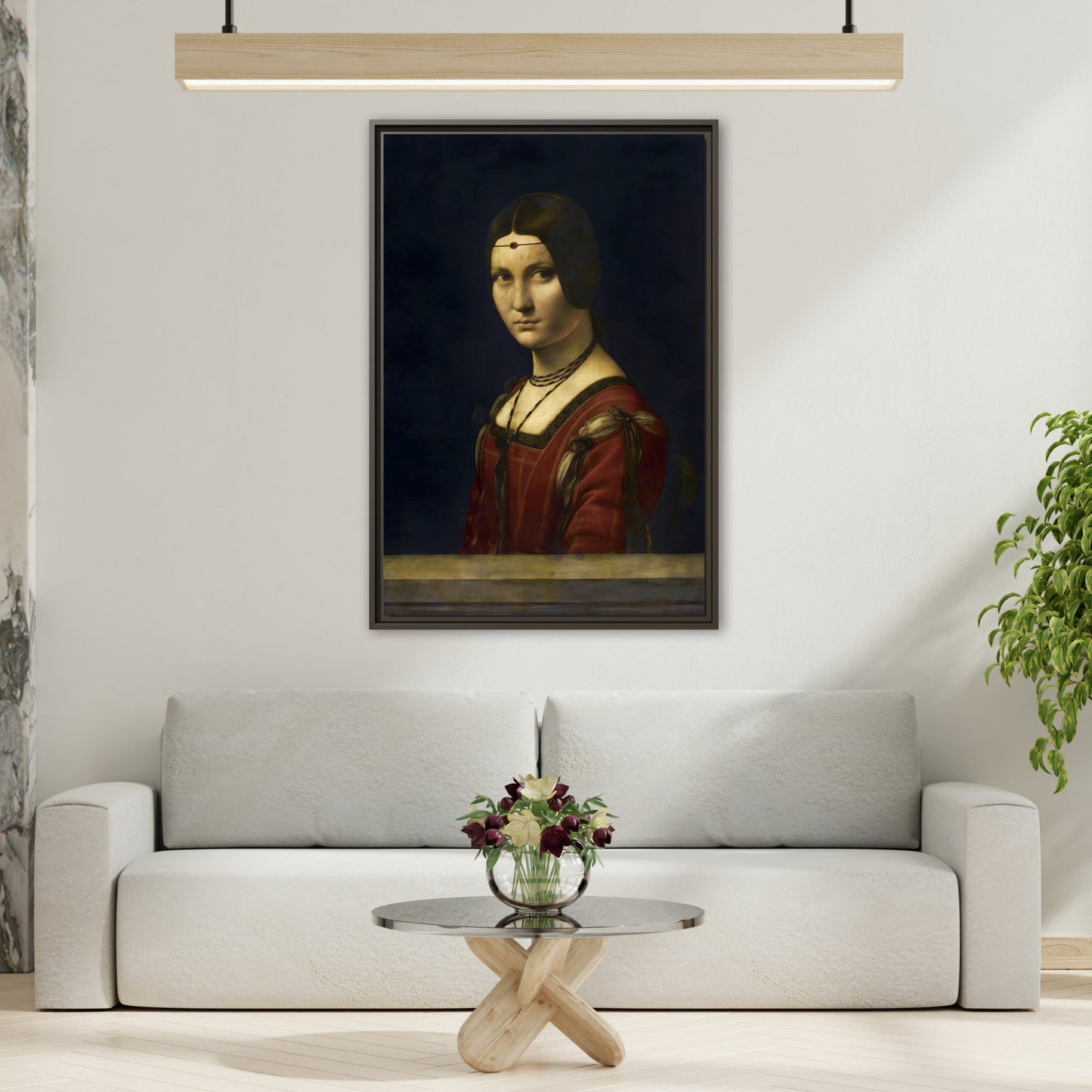 La Belle Ferronniere Canvas Wall Art Print - Da Vinci Reproduction - YesArtYes