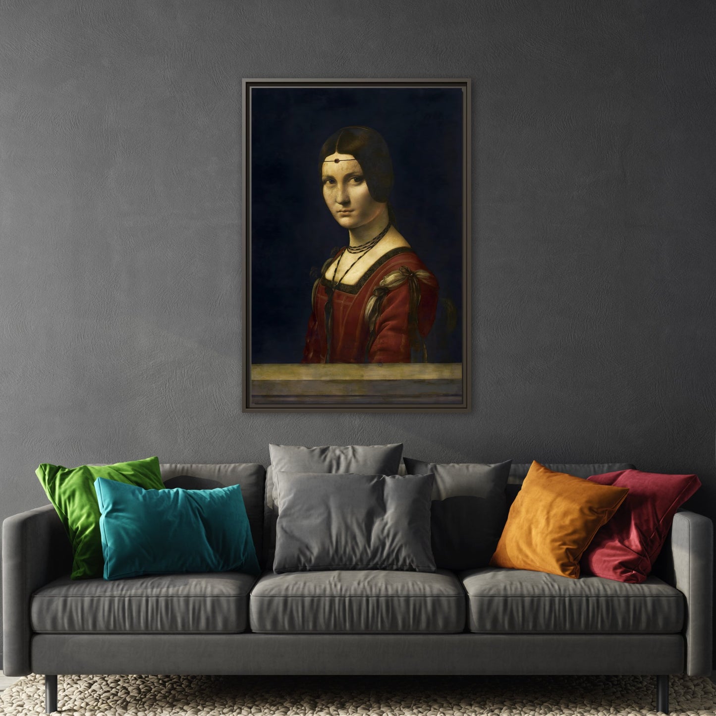 La Belle Ferronniere Canvas Wall Art Print - Da Vinci Reproduction - YesArtYes