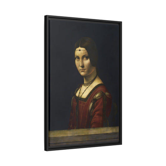 La Belle Ferronniere Canvas Wall Art Print - Large Framed Da Vinci - YesArtYes