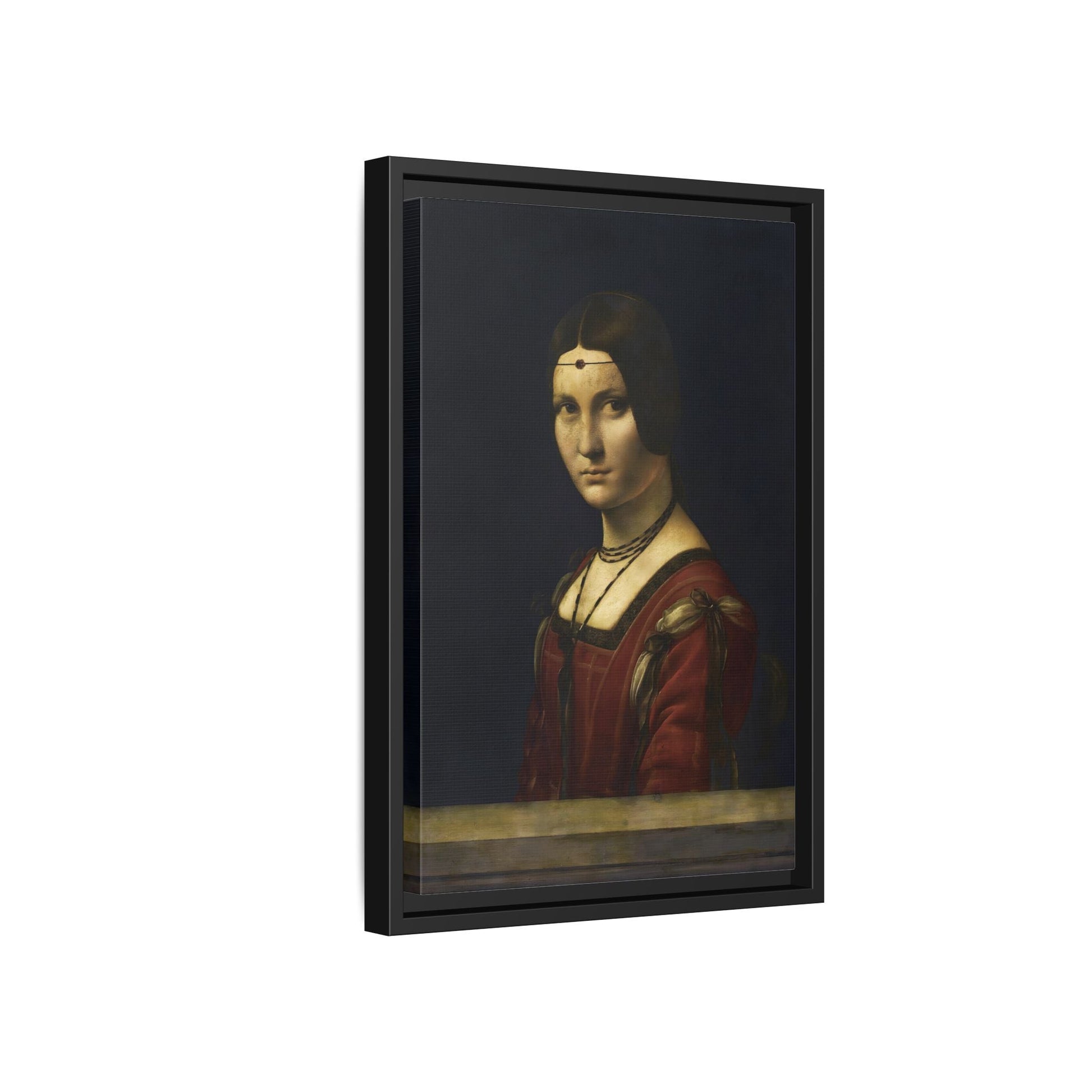 La Belle Ferronniere Canvas Wall Art Print - Large Framed Da Vinci - YesArtYes