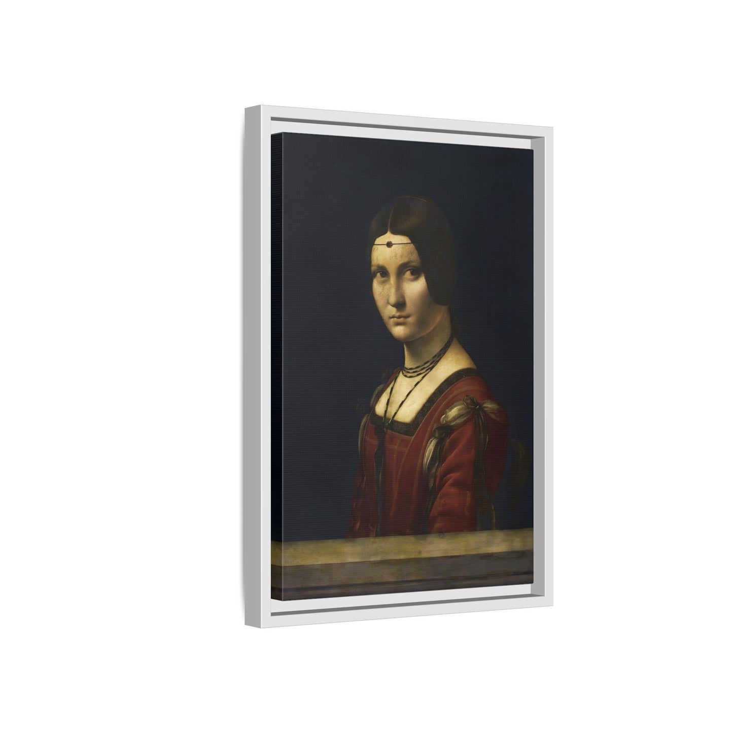 La Belle Ferronniere Canvas Wall Art Print - Large Framed Da Vinci - YesArtYes