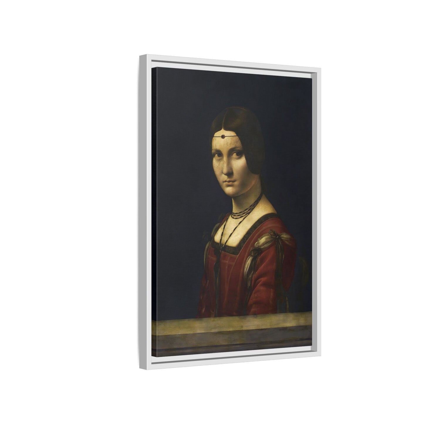 La Belle Ferronniere Canvas Wall Art Print - Large Framed Da Vinci - YesArtYes