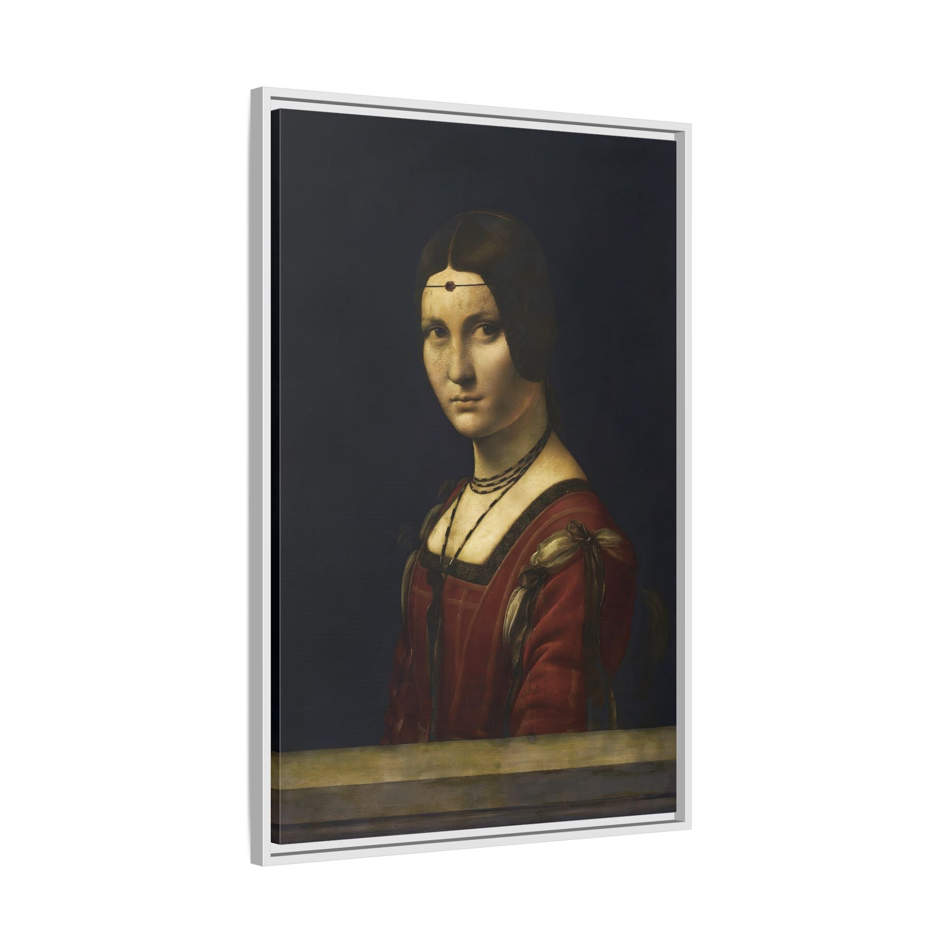 La Belle Ferronniere Canvas Wall Art Print - Large Framed Da Vinci - YesArtYes