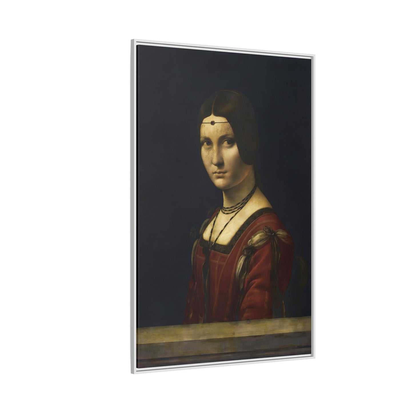 La Belle Ferronniere Canvas Wall Art Print - Large Framed Da Vinci - YesArtYes
