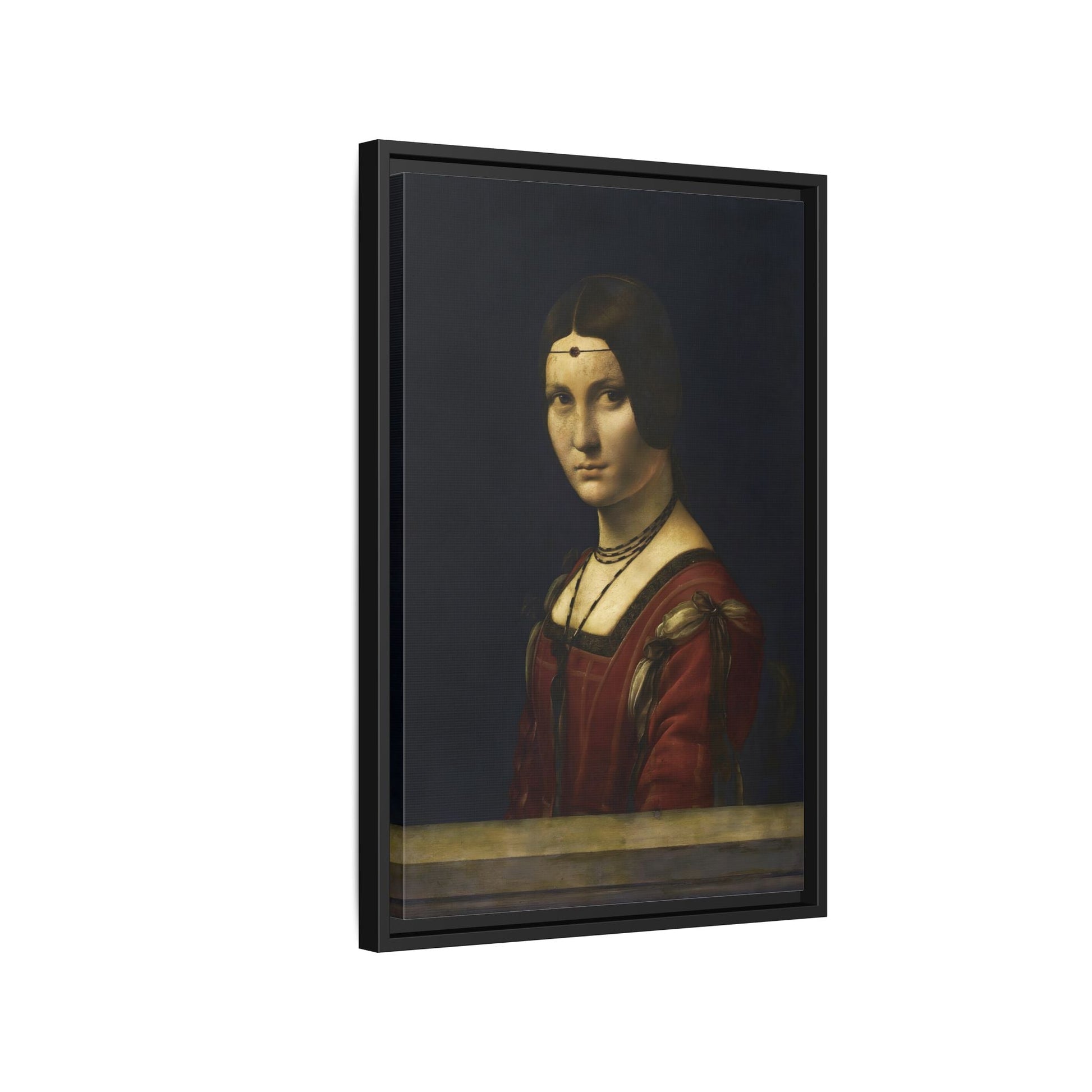 La Belle Ferronniere Canvas Wall Art Print - Large Framed Da Vinci - YesArtYes