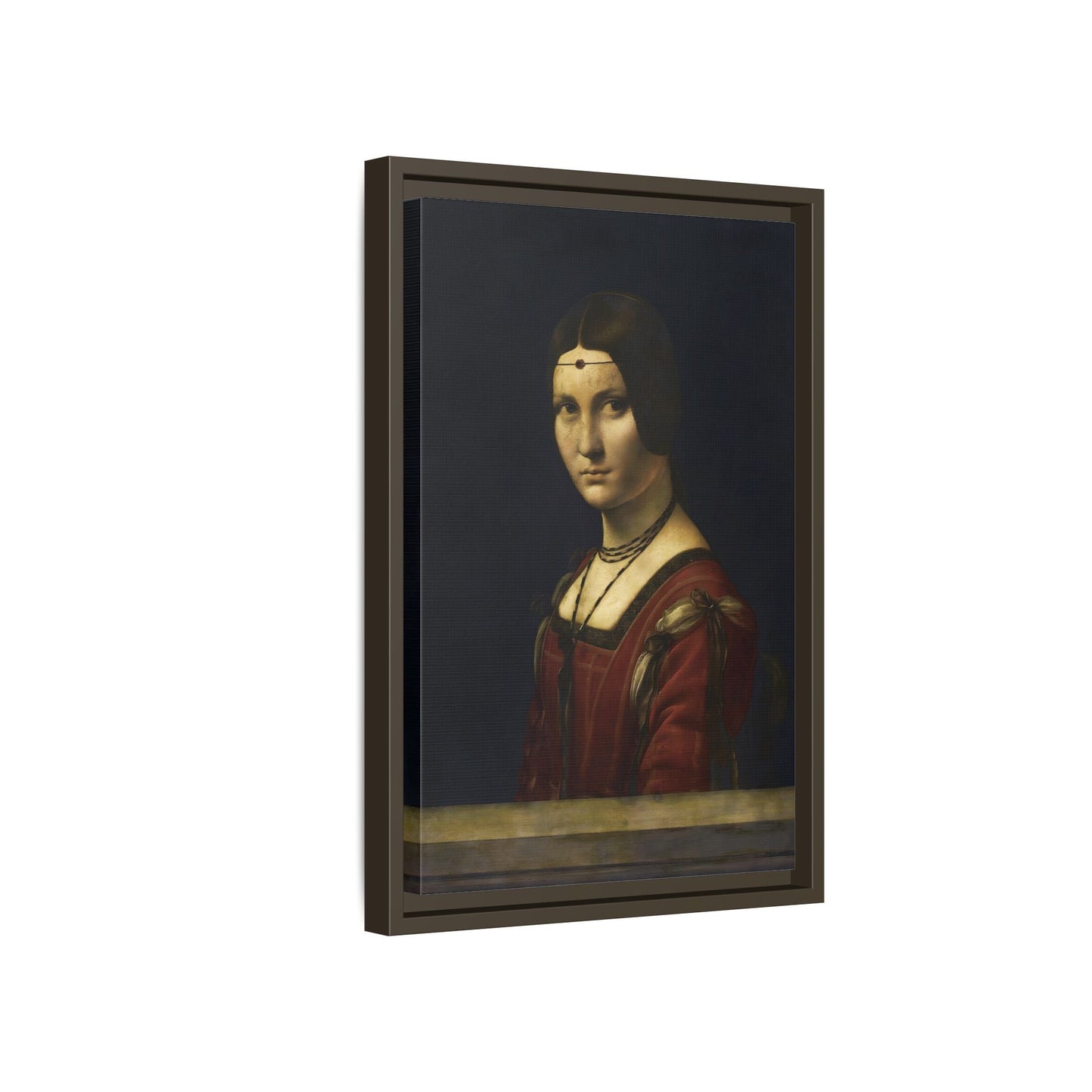 La Belle Ferronniere Canvas Wall Art Print - Large Framed Da Vinci - YesArtYes