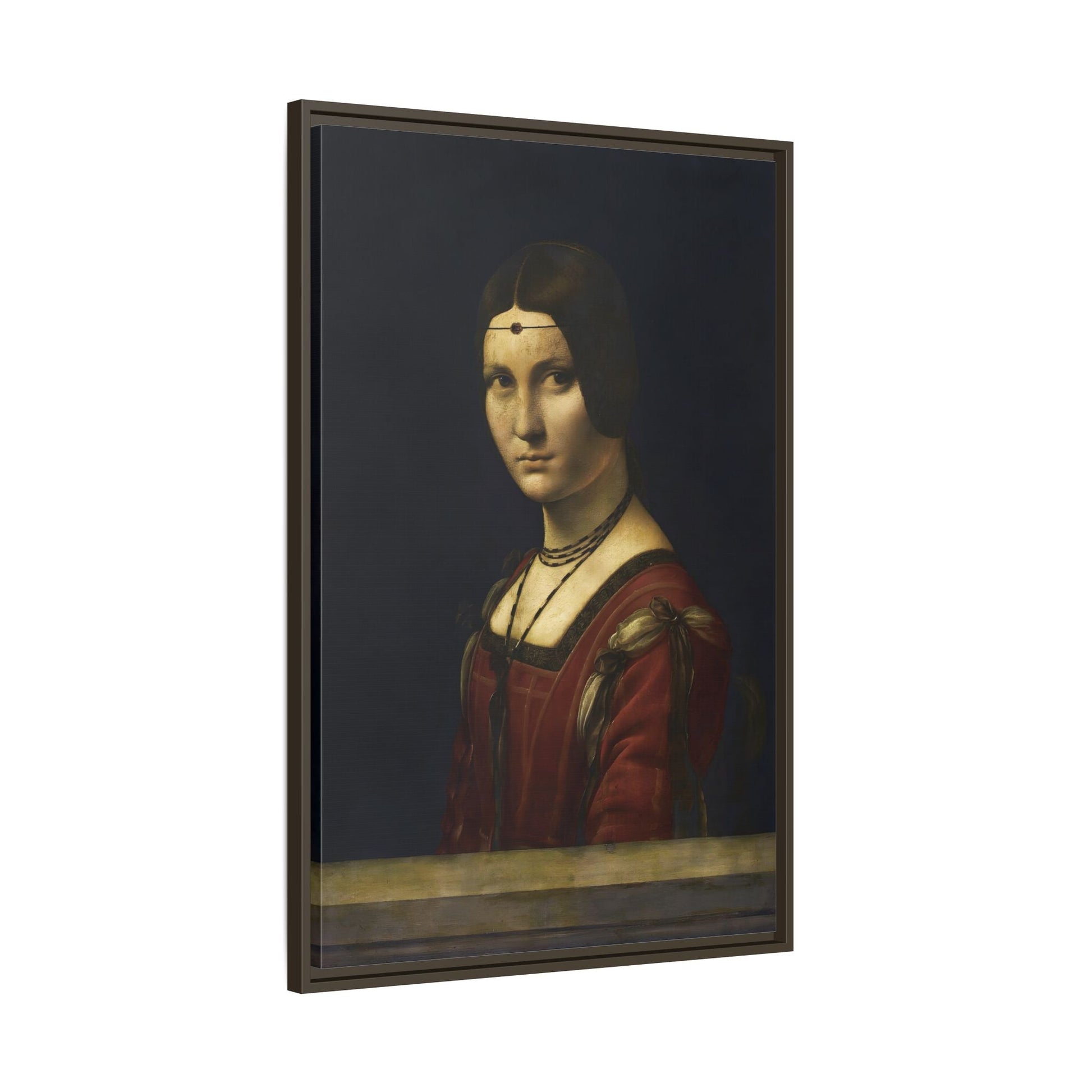 La Belle Ferronniere Canvas Wall Art Print - Large Framed Da Vinci - YesArtYes