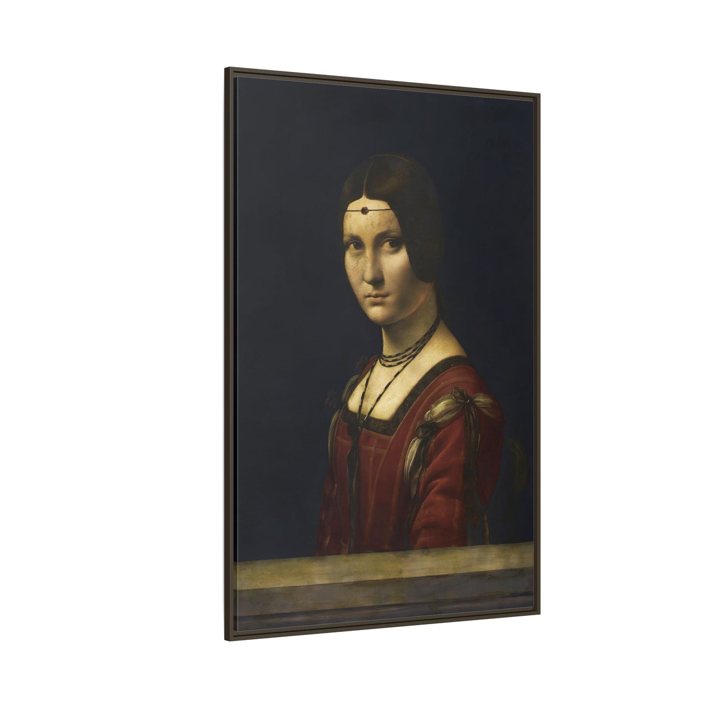 La Belle Ferronniere Canvas Wall Art Print - Large Framed Da Vinci - YesArtYes
