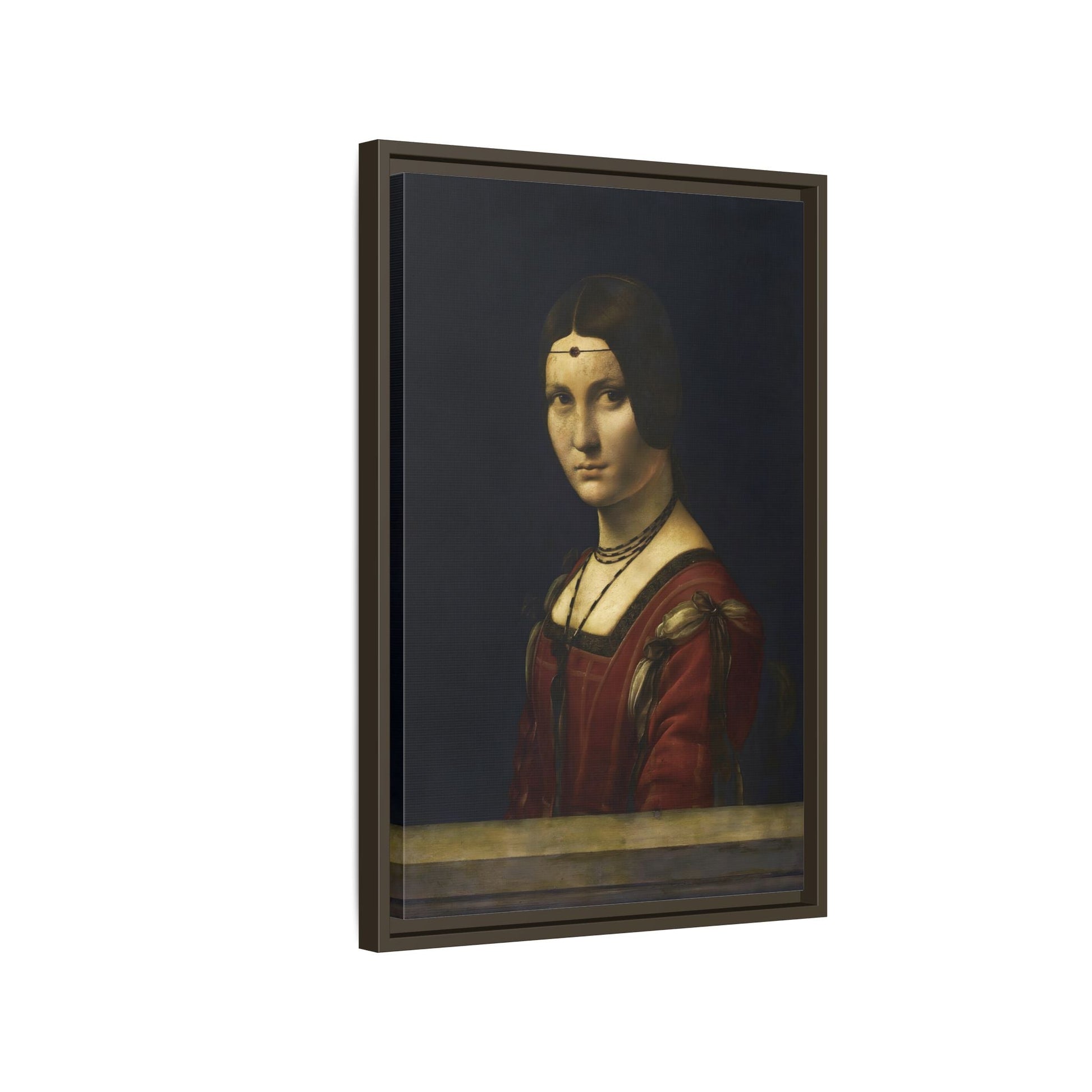 La Belle Ferronniere Canvas Wall Art Print - Large Framed Da Vinci - YesArtYes