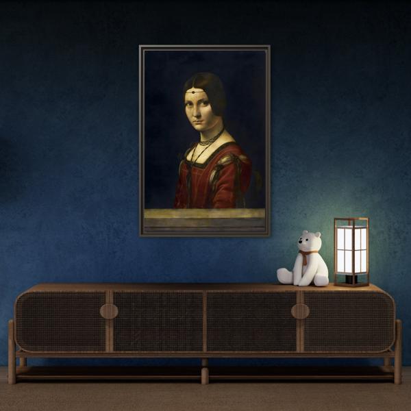 La Belle Ferronniere Canvas Wall Art Print - Large Framed Da Vinci - YesArtYes