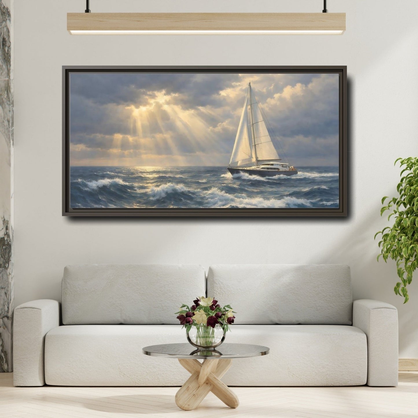 Landscape Abstract - Framed Canvas Wall Art Print - YesArtYes