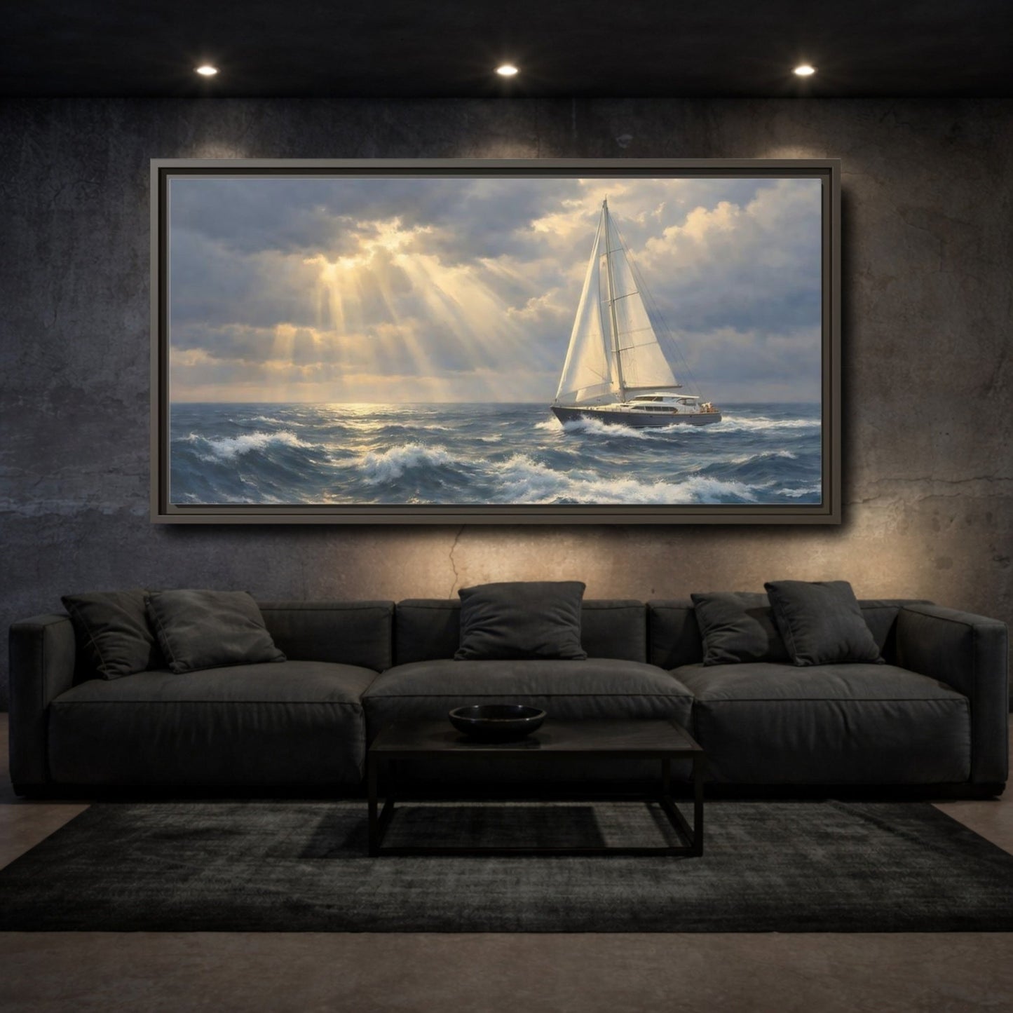 Landscape Abstract - Framed Canvas Wall Art Print - YesArtYes