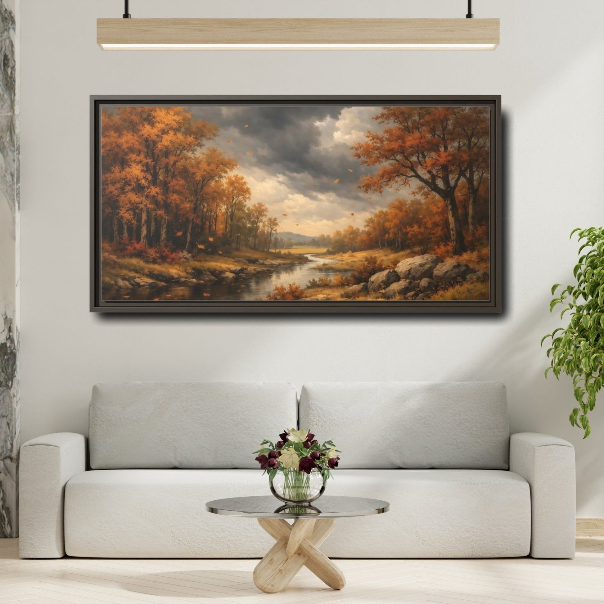 Landscape Abstract - Framed Canvas Wall Art Print - YesArtYes