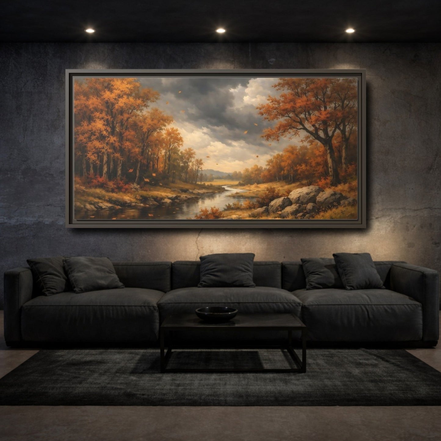 Landscape Abstract - Framed Canvas Wall Art Print - YesArtYes