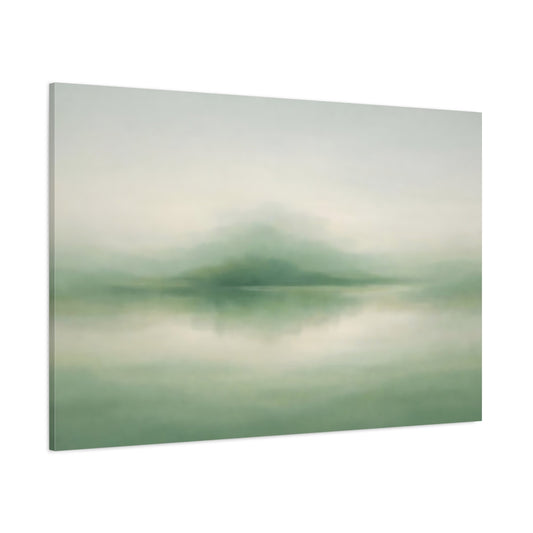 Landscape Abstract Sage shown as stretched canvas wall art